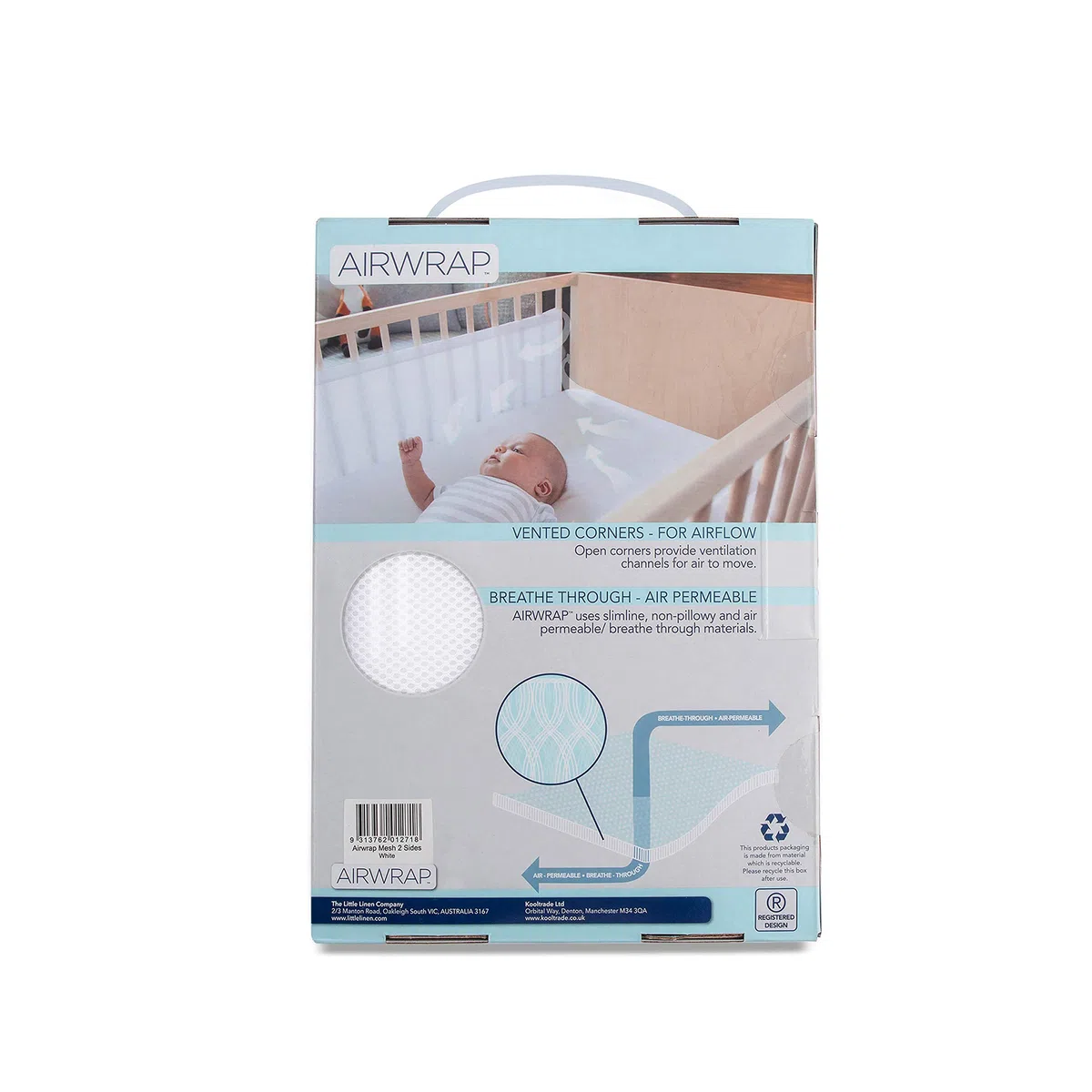 Airwrap aux deux faces complémentaires Lit pare-chocs (Blanc)