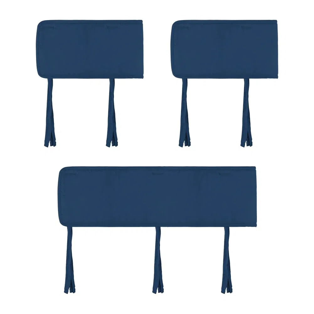 3pcs Tour de Lit Rembourré pour Berceau Protection de Barreau Lit Bébé Couverture Housse de Protection pour Rail de Lits Bébé Protecteur de Rail de Dentition Anti-Collision Anti-Morsure pour Enfant