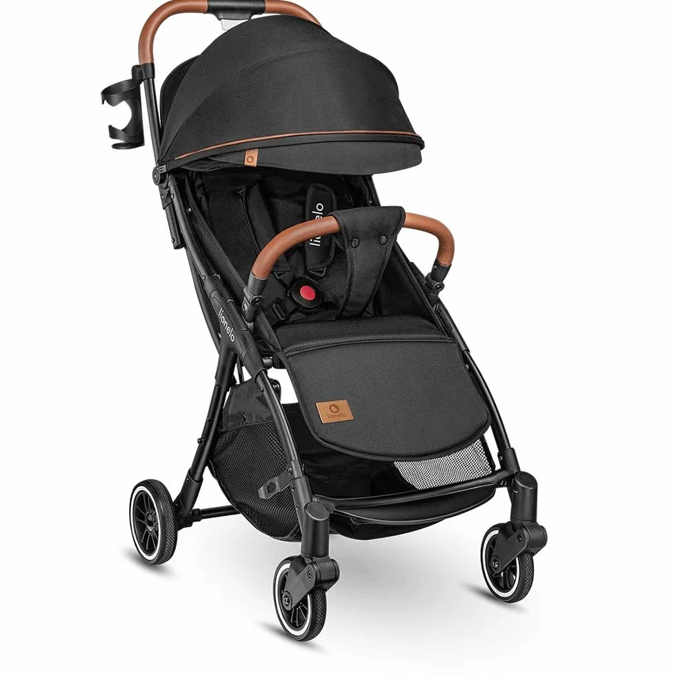 LIONELO Julie One Poussette canne legere Ultra compacte Pliable en un seul geste (0-22 kg), sac de transport, repose-pieds dossier, réglable jusqu'à, moustiquaire