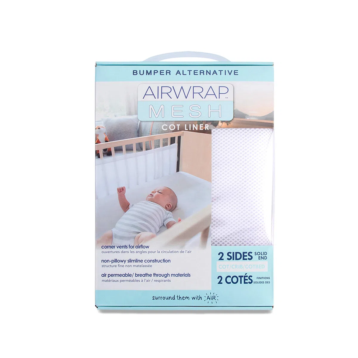 Airwrap aux deux faces complémentaires Lit pare-chocs (Blanc)
