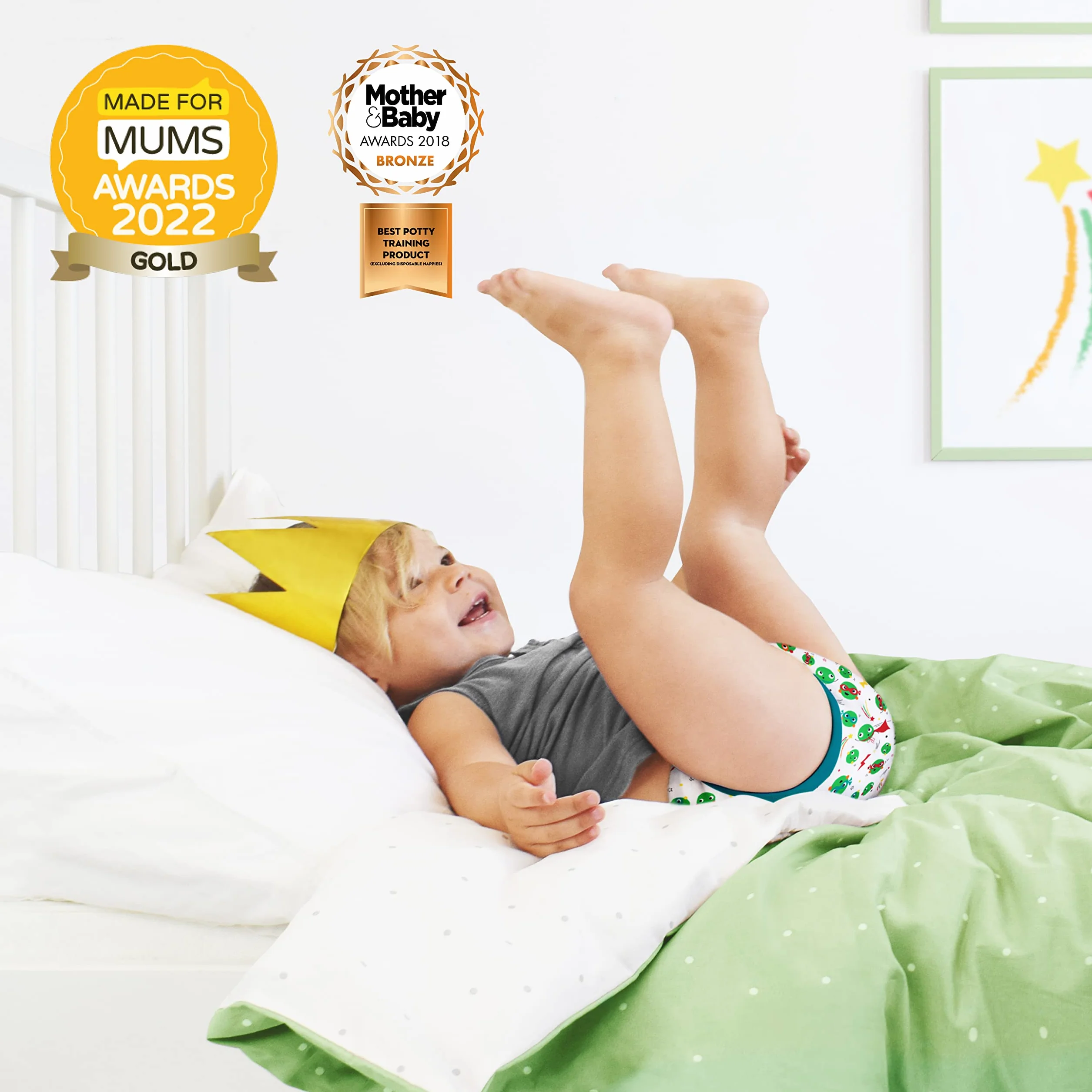 Bambino Mio, Culotte d'apprentissage Lavable, unisexe, pour garçons et filles, mix garçon dino, 18-24 mois, lot de 5
