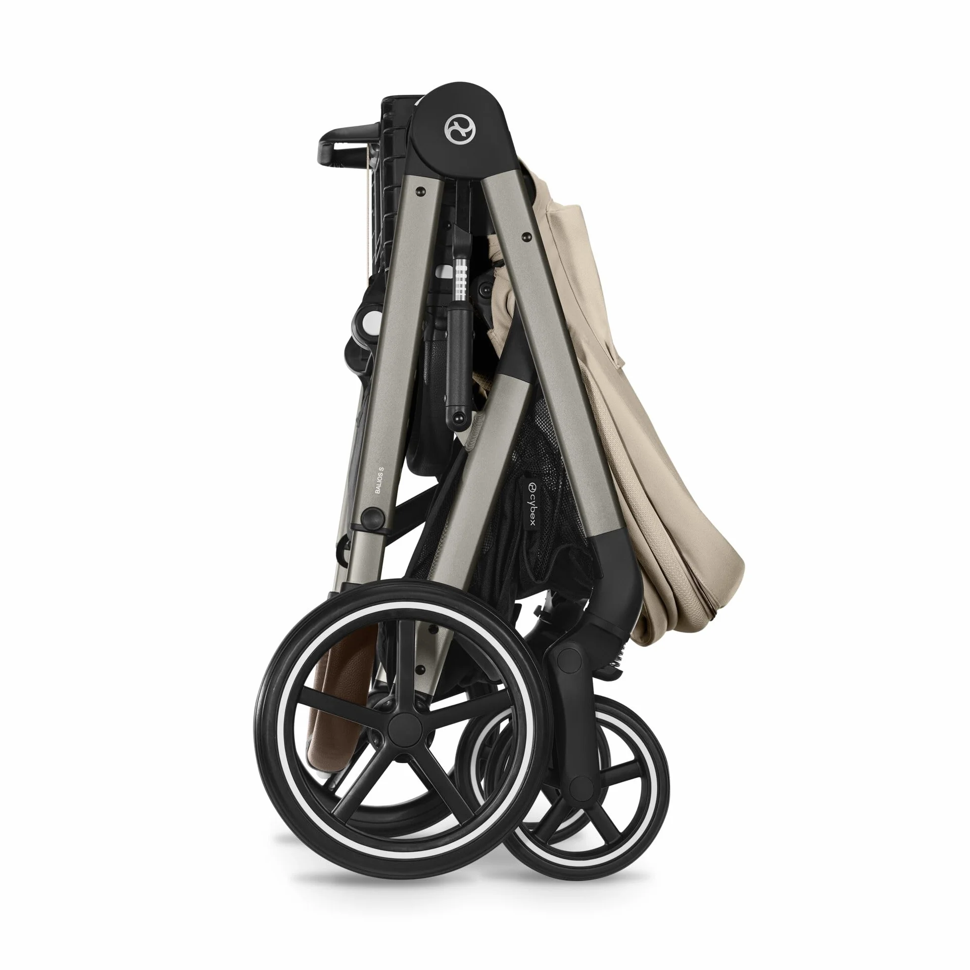 CYBEX Gold Poussette Balios S Lux, Position Allongée Ergonomique, Système de Ceinture à Une Main, De la Naissance à 22 kg (Environ 4 Ans), Almond Beige