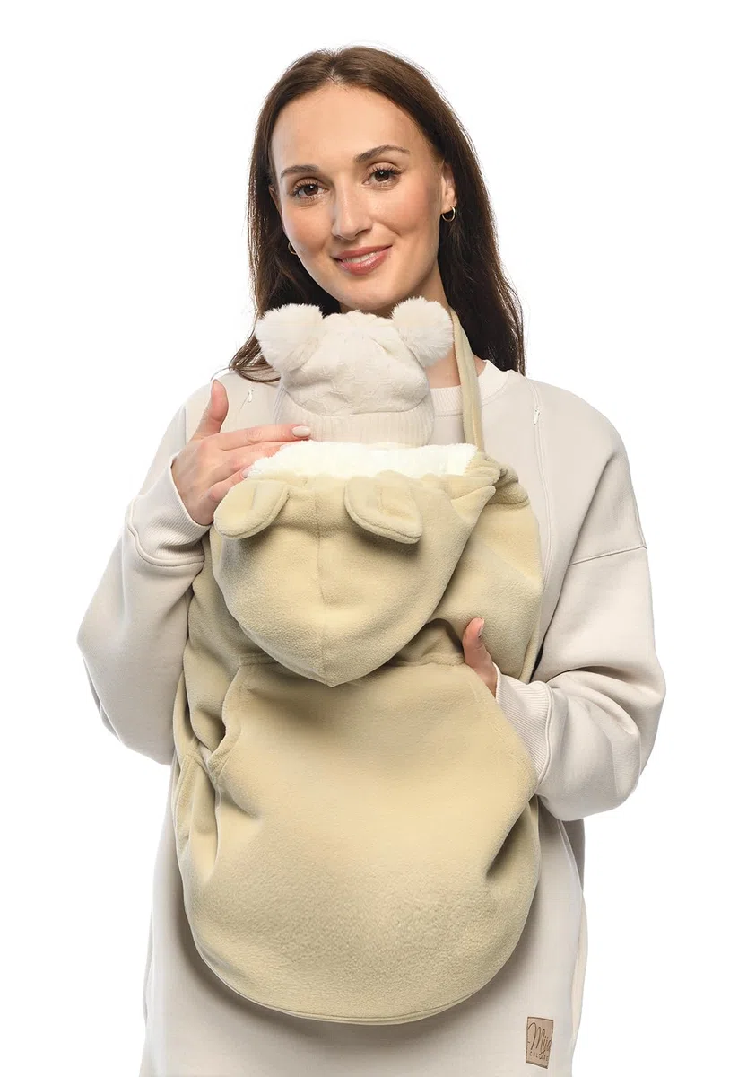 Mija Couverture porte-bébé universelle Housse 4023 Beige Blanc