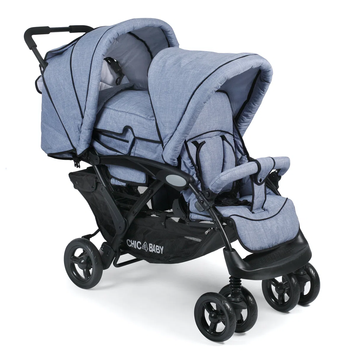 CHIC 4 BABY 274 55 Poussette double Duo, jeans bleu clair/bleu