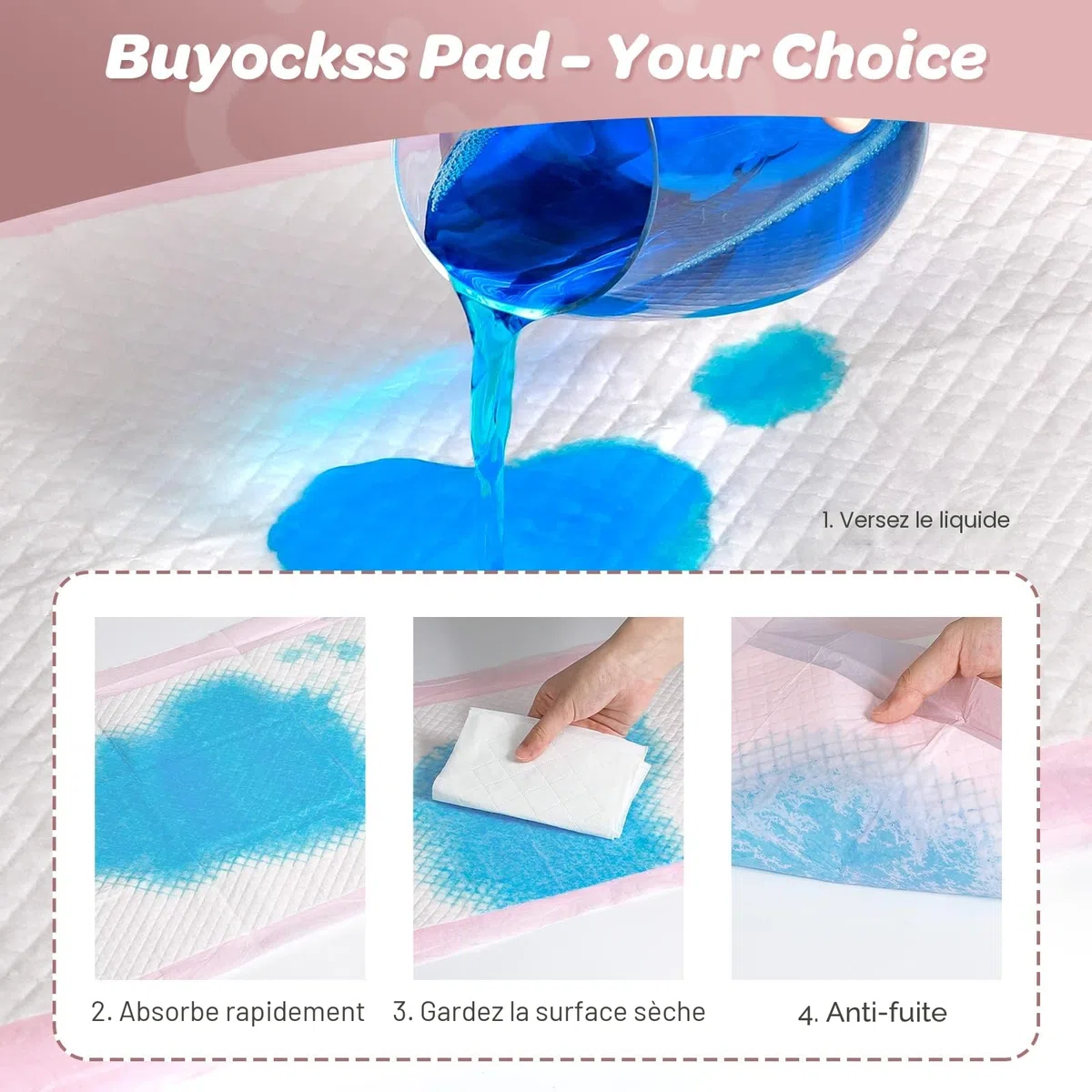 Lot de 100 Matelas à Langer Jetables pour Bébé Incontinence, Ultra Doux, Super Absorbant, 33 x 45,7 cm