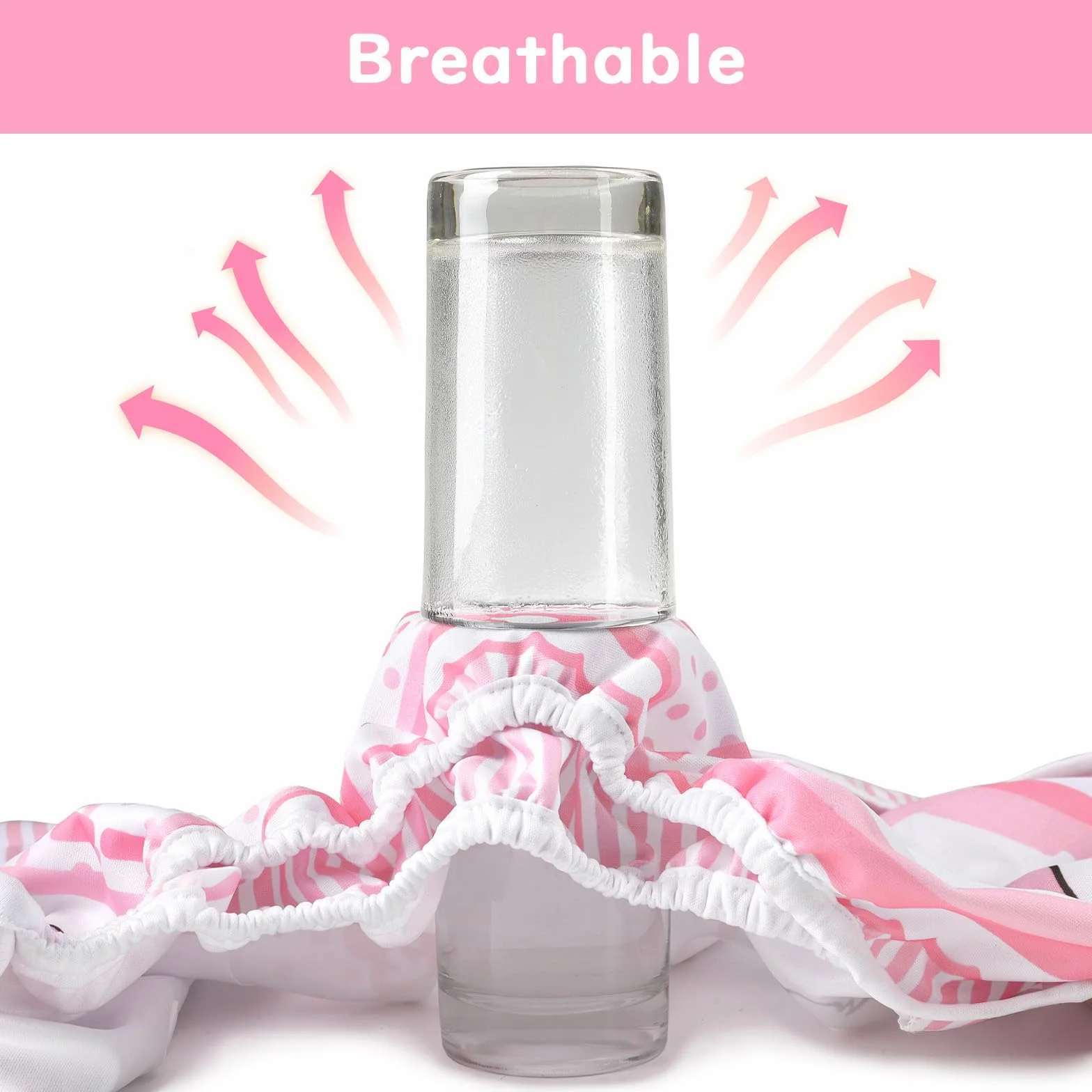LittleForBig Couvre-Couches En Tissu Pour Adultes Lavable Réglable Réutilisable Imperméable Baby Usagi Rose L