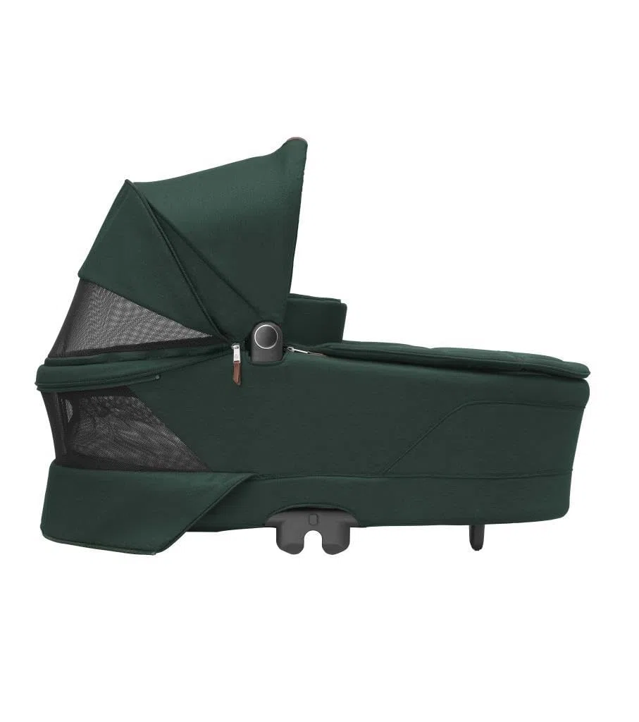 Maxi-Cosi Sense, Nacelle bébé, de la Naissance à 6 Mois (9kg), Spacieuse et Confortable, Matelas épais en Mousse à mémoire et inclinable, Compatible Poussette, Aération, Twillic Green