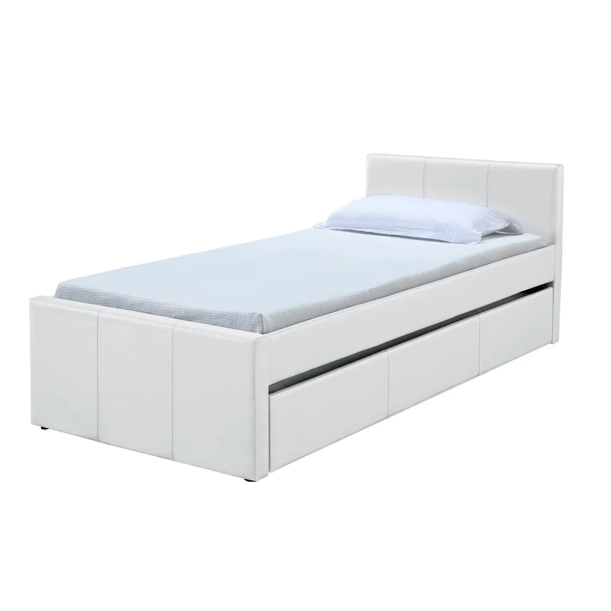 Miliboo Lit gigogne Blanc Mat 90x190 cm Macco