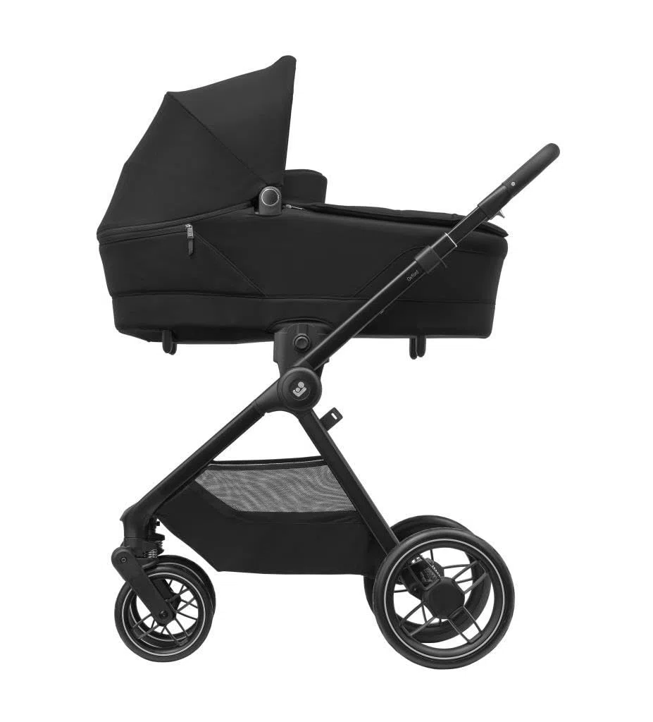 Maxi-Cosi Sense, Nacelle bébé, de la Naissance à 6 Mois (9kg), Spacieuse et Confortable, Matelas épais en Mousse à mémoire et inclinable, Compatible Poussette, Aération, Twillic Black