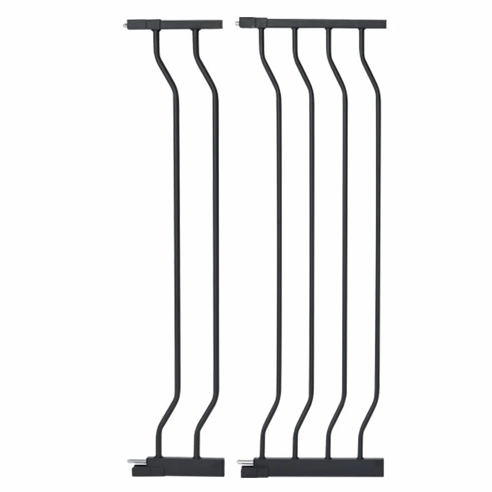 COMOMY Extensions de Barriere de Securite Chien avec Porte Ajustable pour Chat, 24 cm et 12 cm, Noire