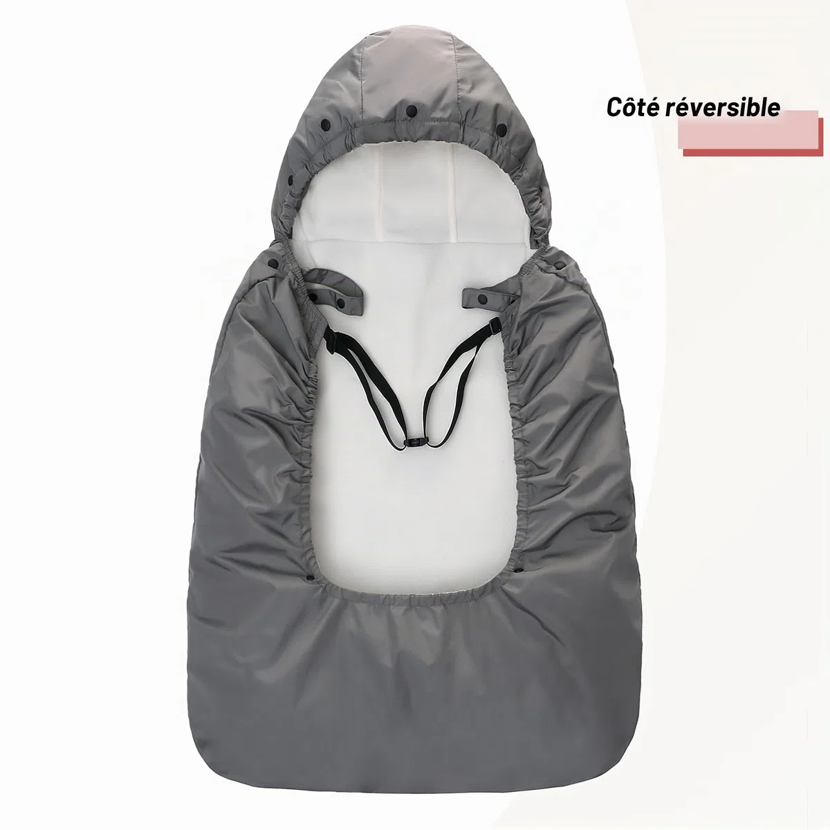 Housse d'hiver imperméable universelle pour porte-bébé Gris foncé