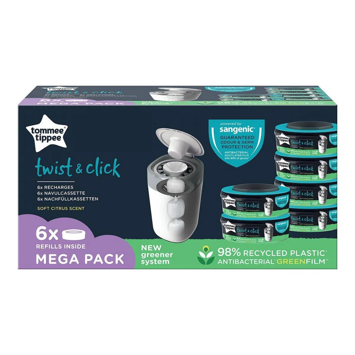 Tommee Tippee recharges poubelles à couches TEC lot de 6