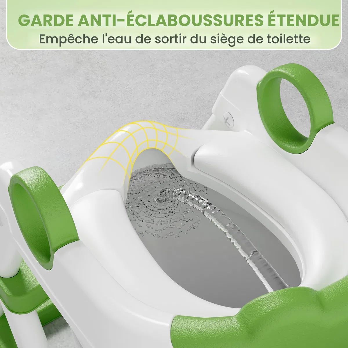 COOSEYA Grenouille Reducteur Toilette Enfant, Réducteurs de Toilettes Bebe, Adaptateur Wc Enfant 2 en 1 Pour GarçOns et Filles, avec Protection Anti éClaboussures