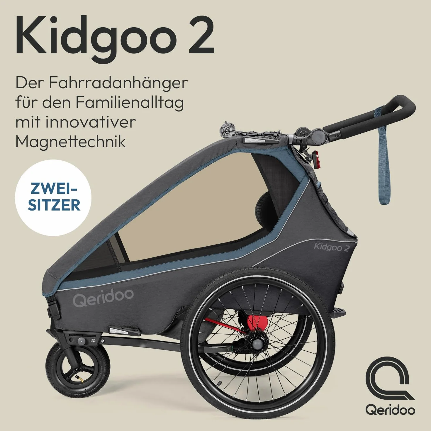 Qeridoo Kidgoo2 Trailer Max 60 kg