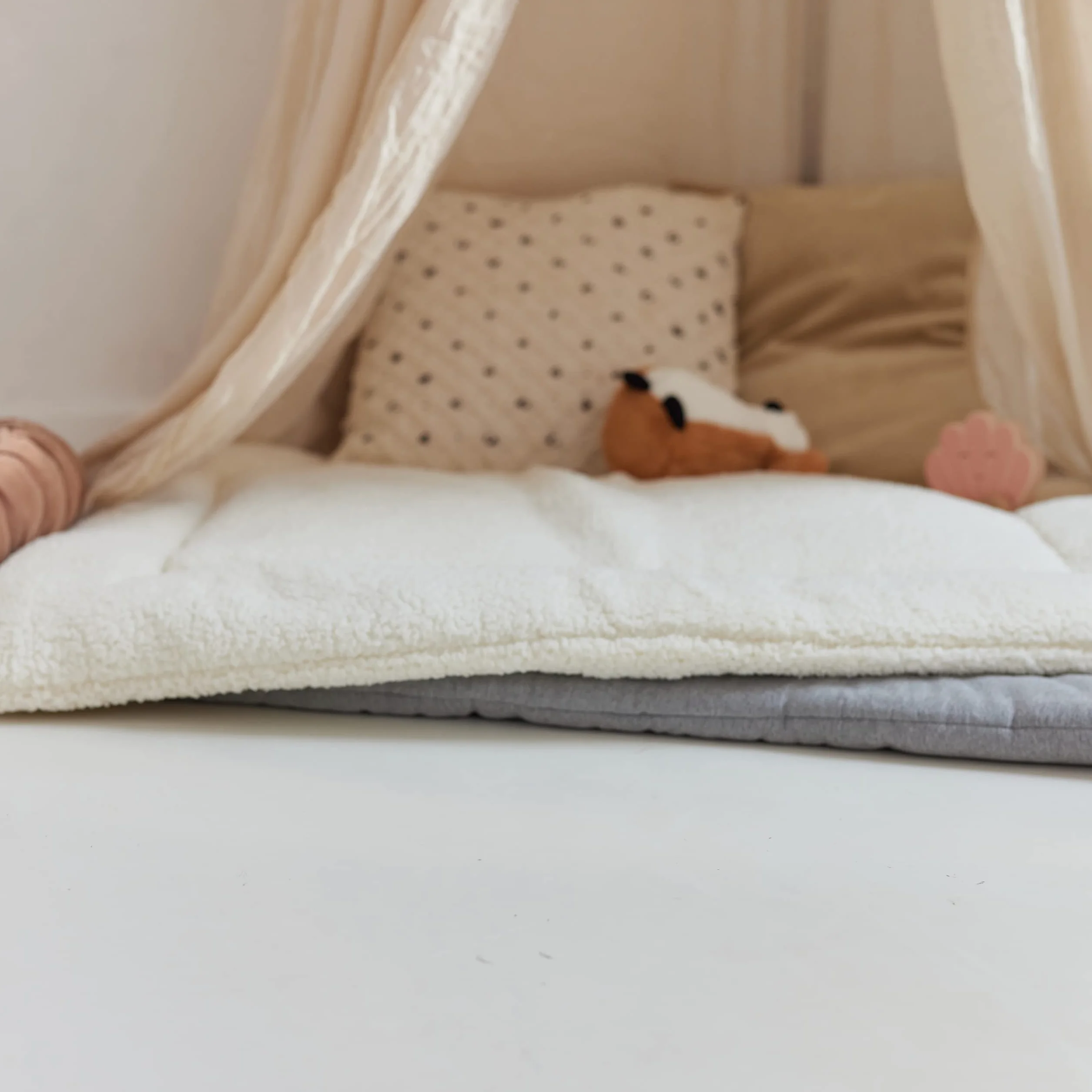 Jollein Moustiquaire Vintage, 245 cm Hauteur, Nougat
