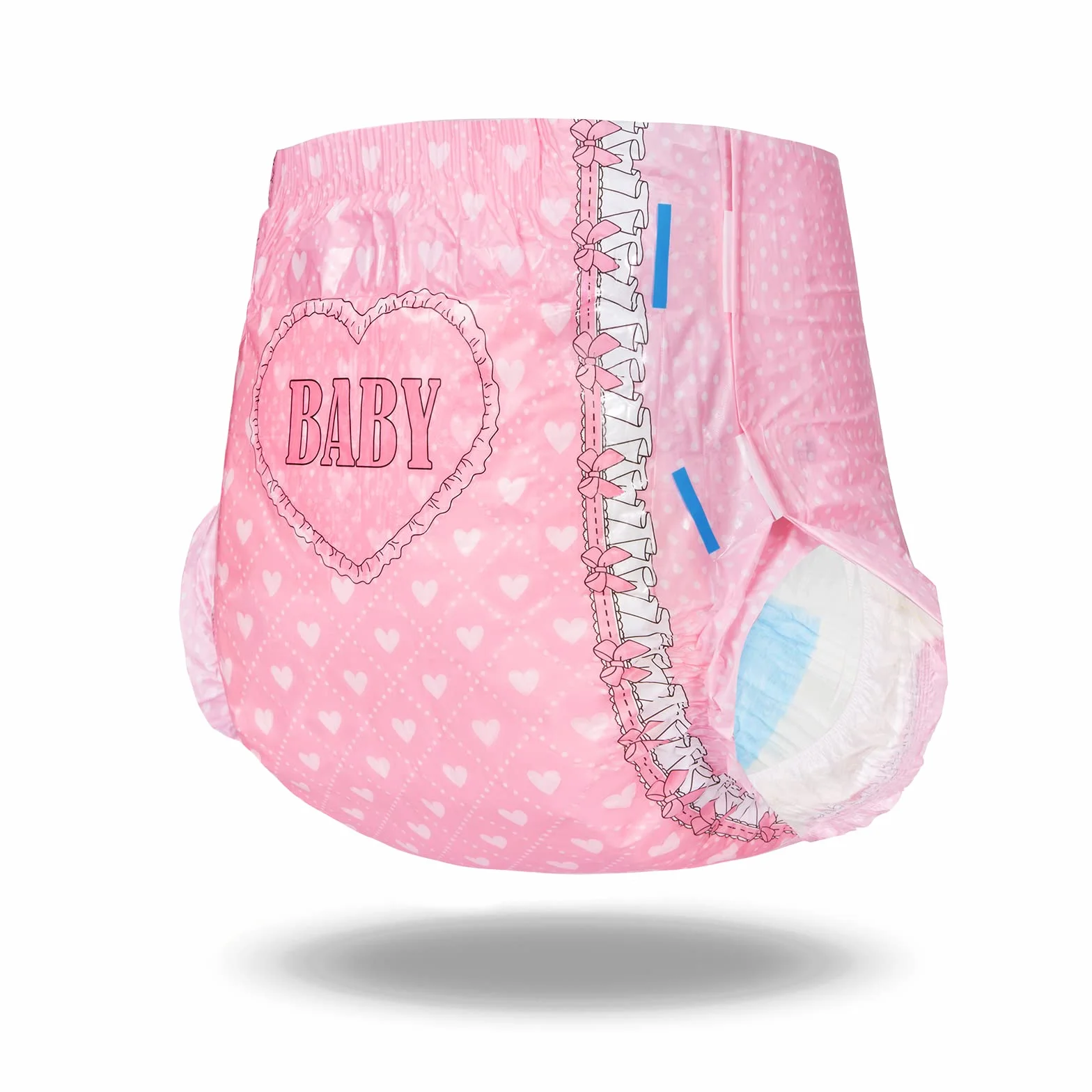 LittleForBig 5500-5800 ml Couche Adulte Imprimée 10 Pièces Blushing Baby (L)