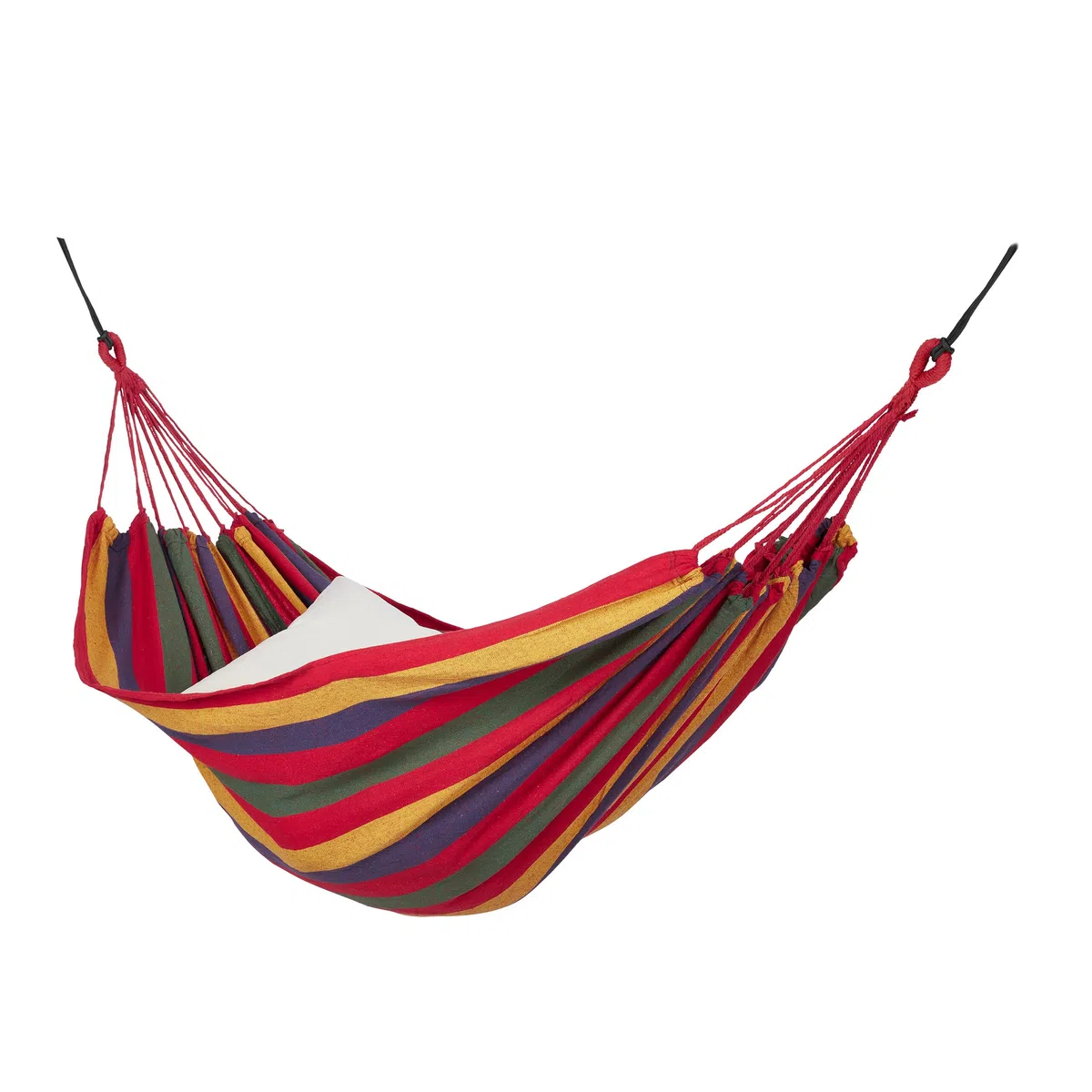 Relaxdays Hamac, Sac, matériel de Fixation, Charge Max. : 150 kg, LP : 270 x 150 cm, intérieur et extérieur, Multicolore