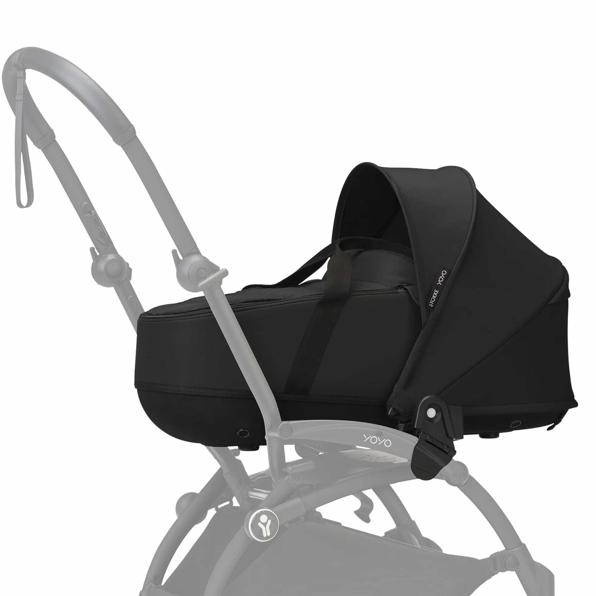 Stokke YOYO Newborn Shell, Noir - Jusqu’à 6 Mois ou 9 kg - Inclus: Coque Semi-Dure, Double Matelas, Couvre-Pieds - Cadre YOYO nécessaire (Vendu séparément)