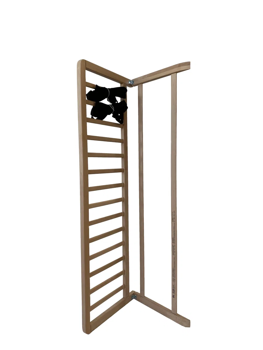 Barriere de Lit Enfant - 120 cm Bois Naturel - Idéal pour éviter Les Chutes - Sangles de Maintien