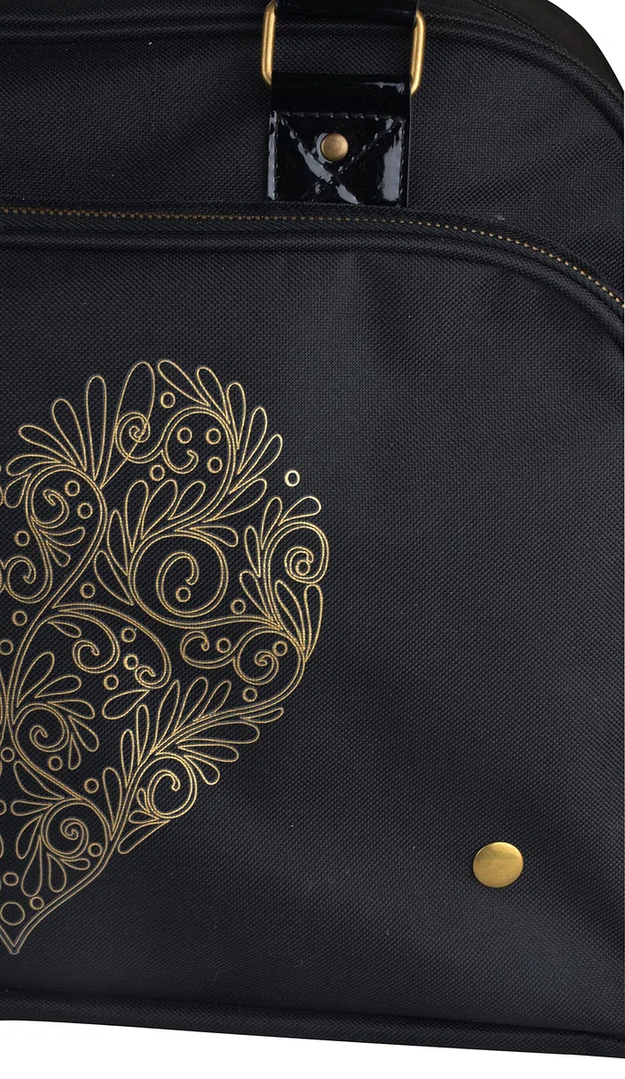Simply Premium Love Tatoo Sac à Langer Bébé avec Matelas Isotherme Grande Capacité Noir