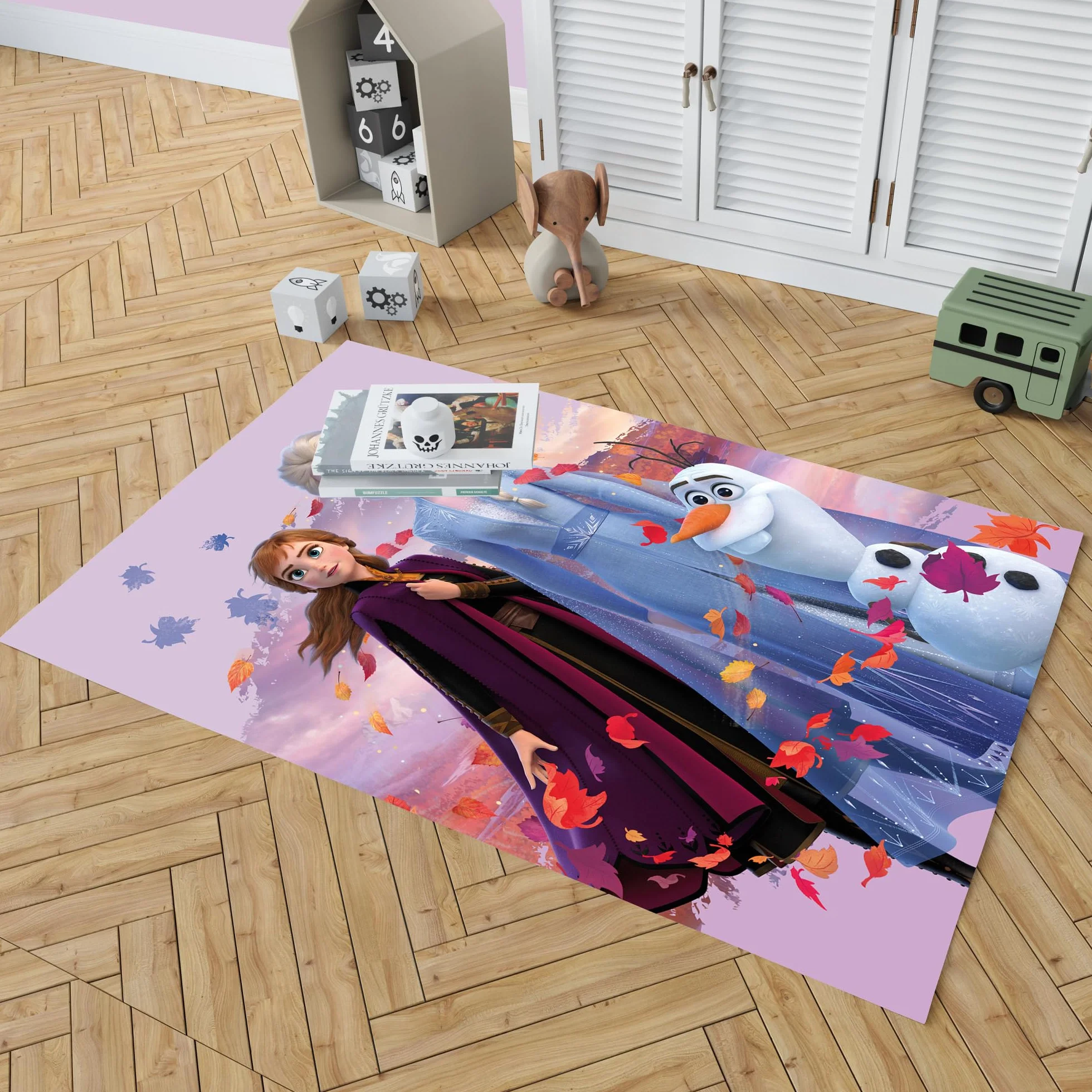Disney La Reine des Neiges 2 Tapis de chambre d'enfant Dreamteam 100 cm x 133 cm Antidérapant Anti-bruit jeu