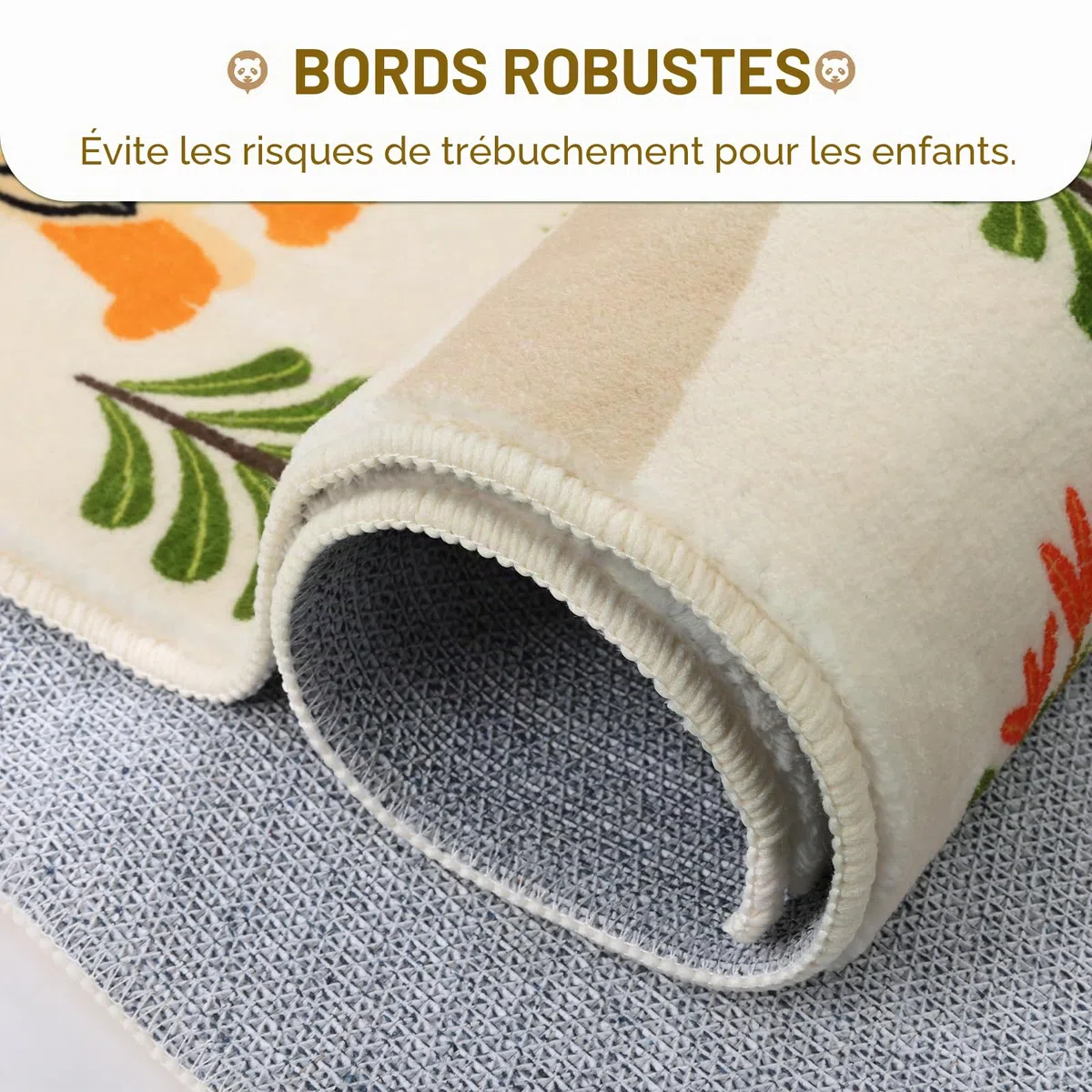 Enyhom Tapis Chambre Enfant Garcon et Fille, 100 x 150 cm Antidérapant Tapis Bebe Lavable Motifs Animaux Tapis de Jeux Bebe Doux Tapis Enfant Voiture pour Chambre Bebe, Maternelle, Salle de Jeux