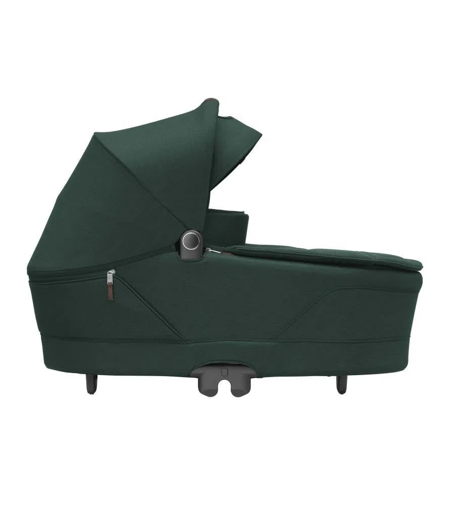 Maxi-Cosi Sense, Nacelle bébé, de la Naissance à 6 Mois (9kg), Spacieuse et Confortable, Matelas épais en Mousse à mémoire et inclinable, Compatible Poussette, Aération, Twillic Green