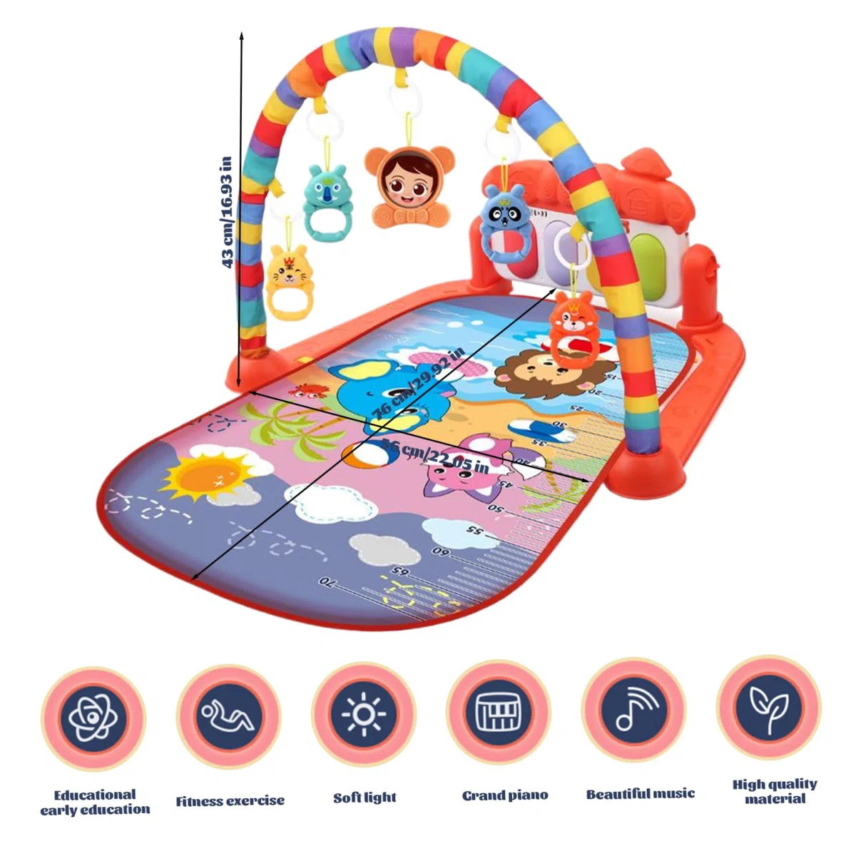 Centre d'activité pour bébé avec Music et léger et Facile Le Tapis de Jeu de Gym