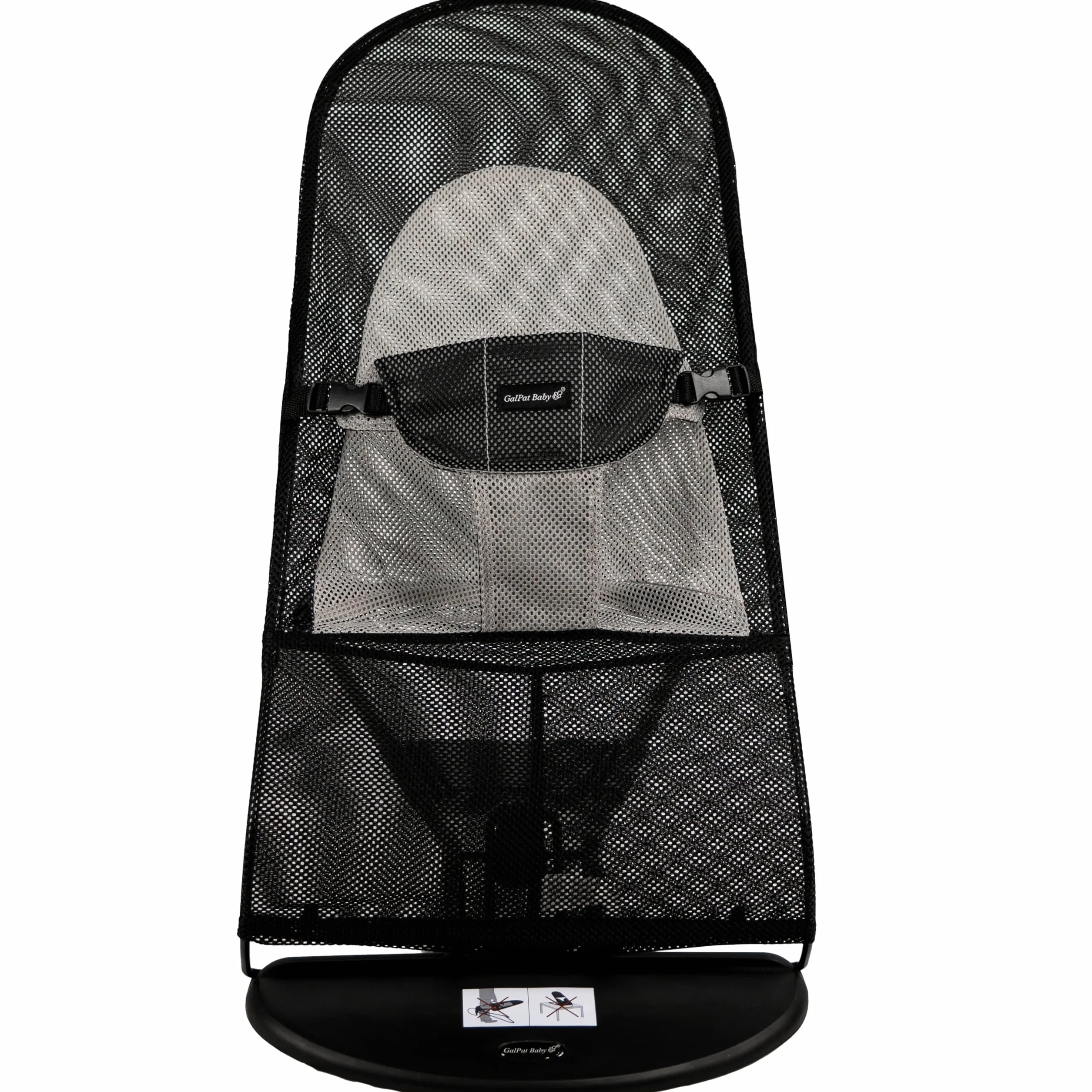 GalPat Baby Housse de transat respirante compatible avec BabyBjorn et GalPat Baby avec housse et sac de transport Noir