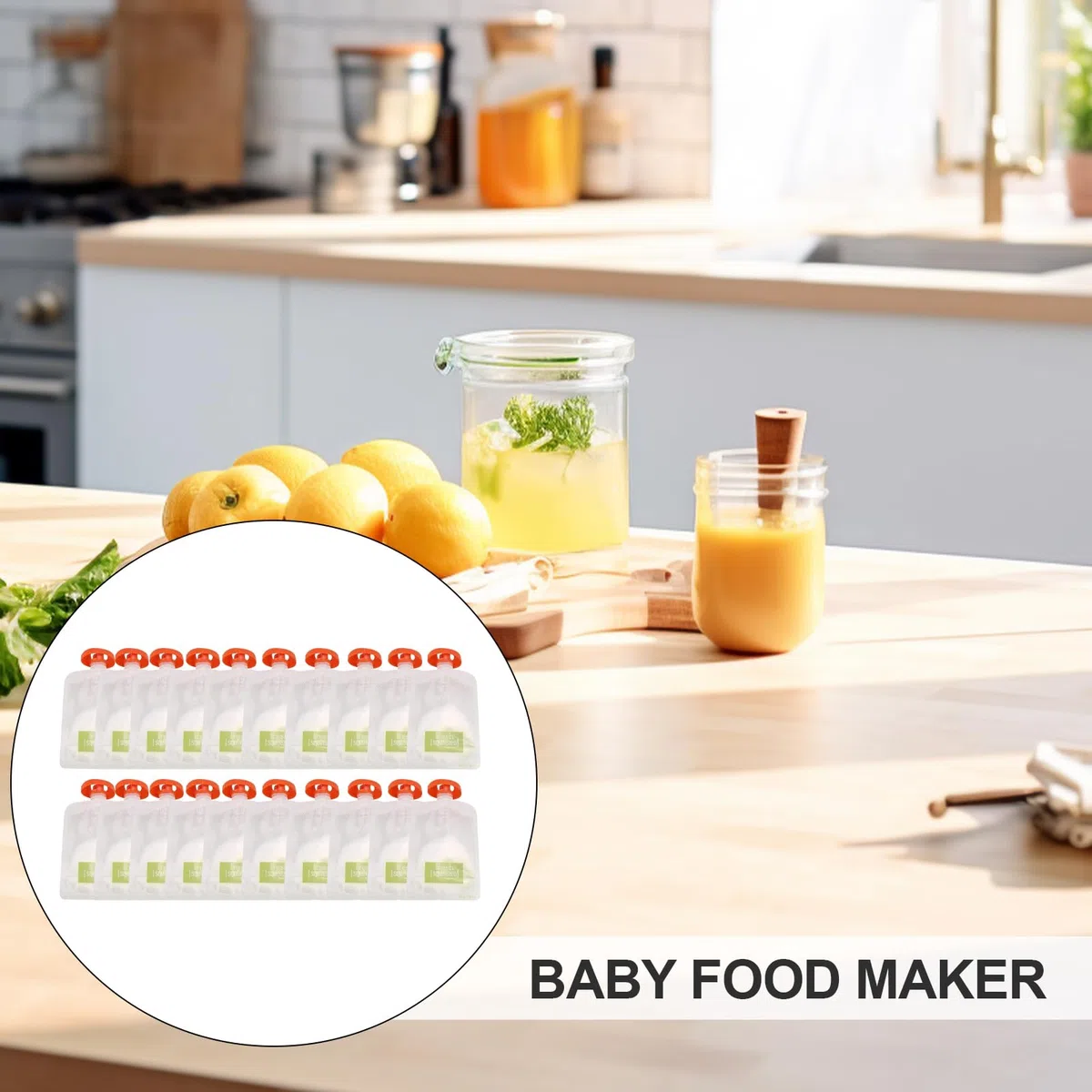 Squeeze Station Fabricant De Jus À Base,Station À Presser Pour Bébé,Jus De Fruits Frais Pour Bébé Fait Maison Avec Sacs De Rangement
