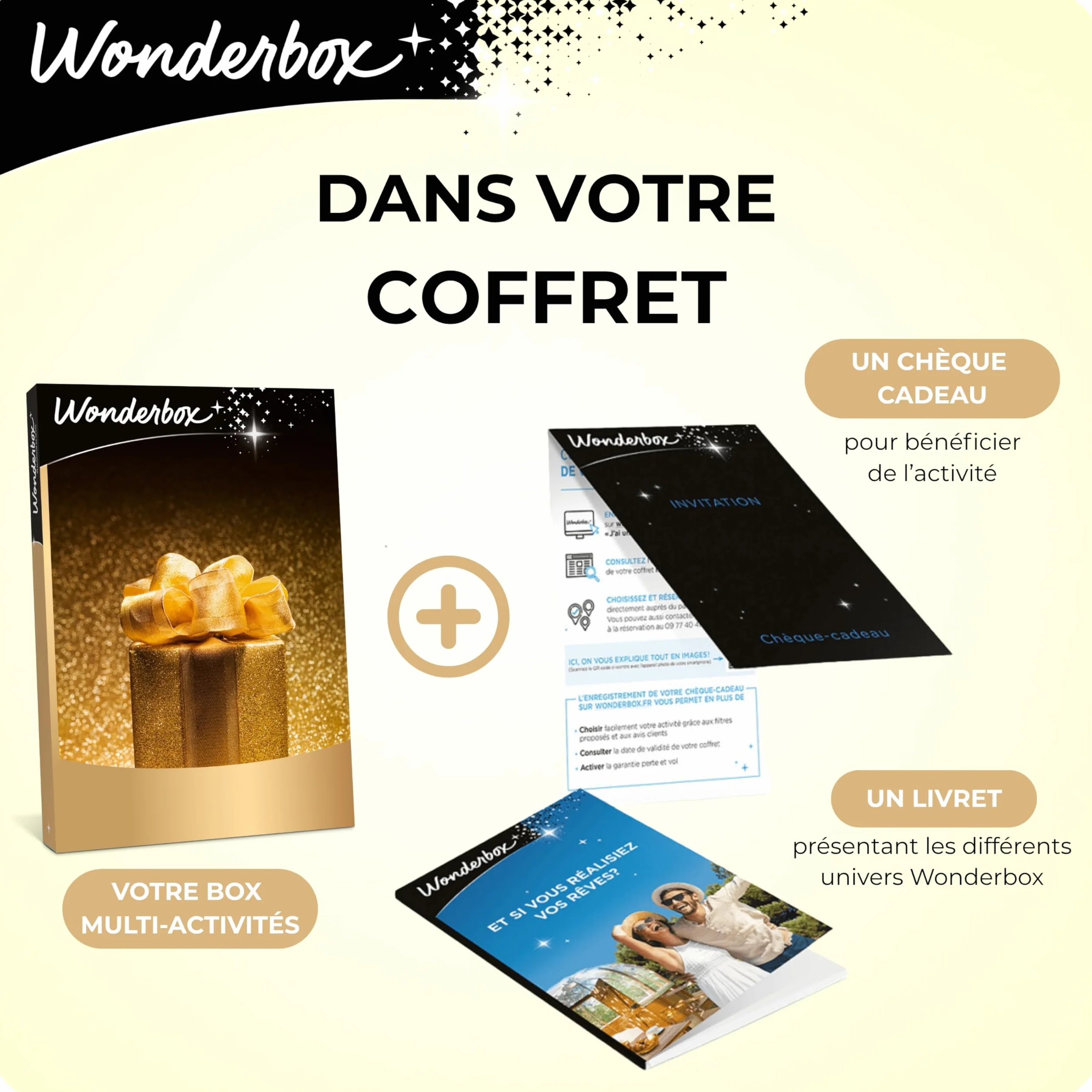 Wonderbox Coffret Cadeau Evasion en Duo 6300 Séjours Romantiques