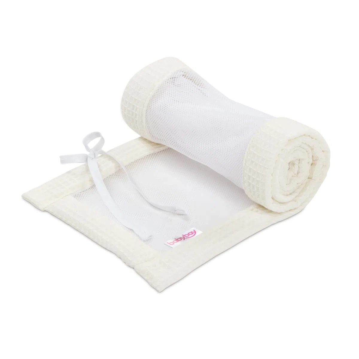 babybay Tour de lit en maille gaufrée compatible avec les modèles Maxi, Boxspring, Comfort et Comfort Plus, ivoire
