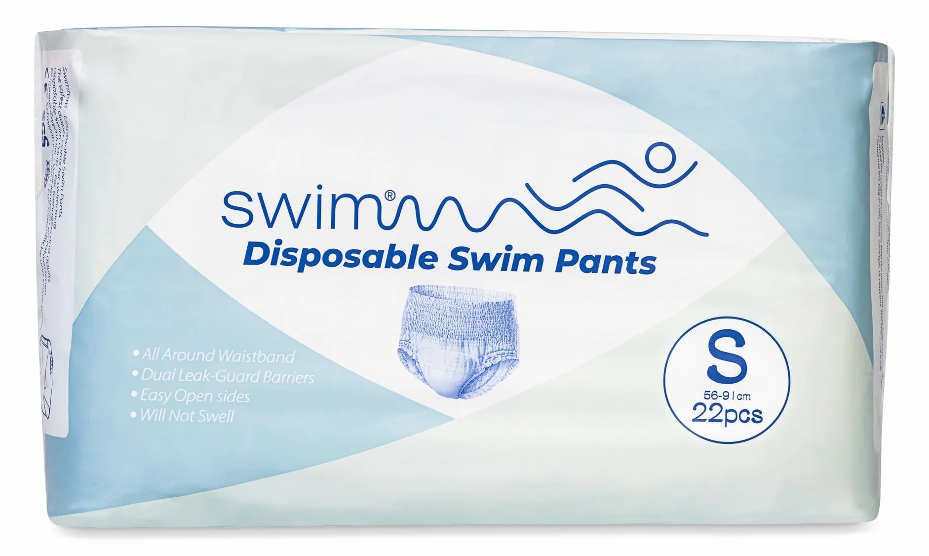 Couche Piscine Adulte Jetables Taille S 22 pièces Protection Incontinence Eau Doux Peau 36-57kg