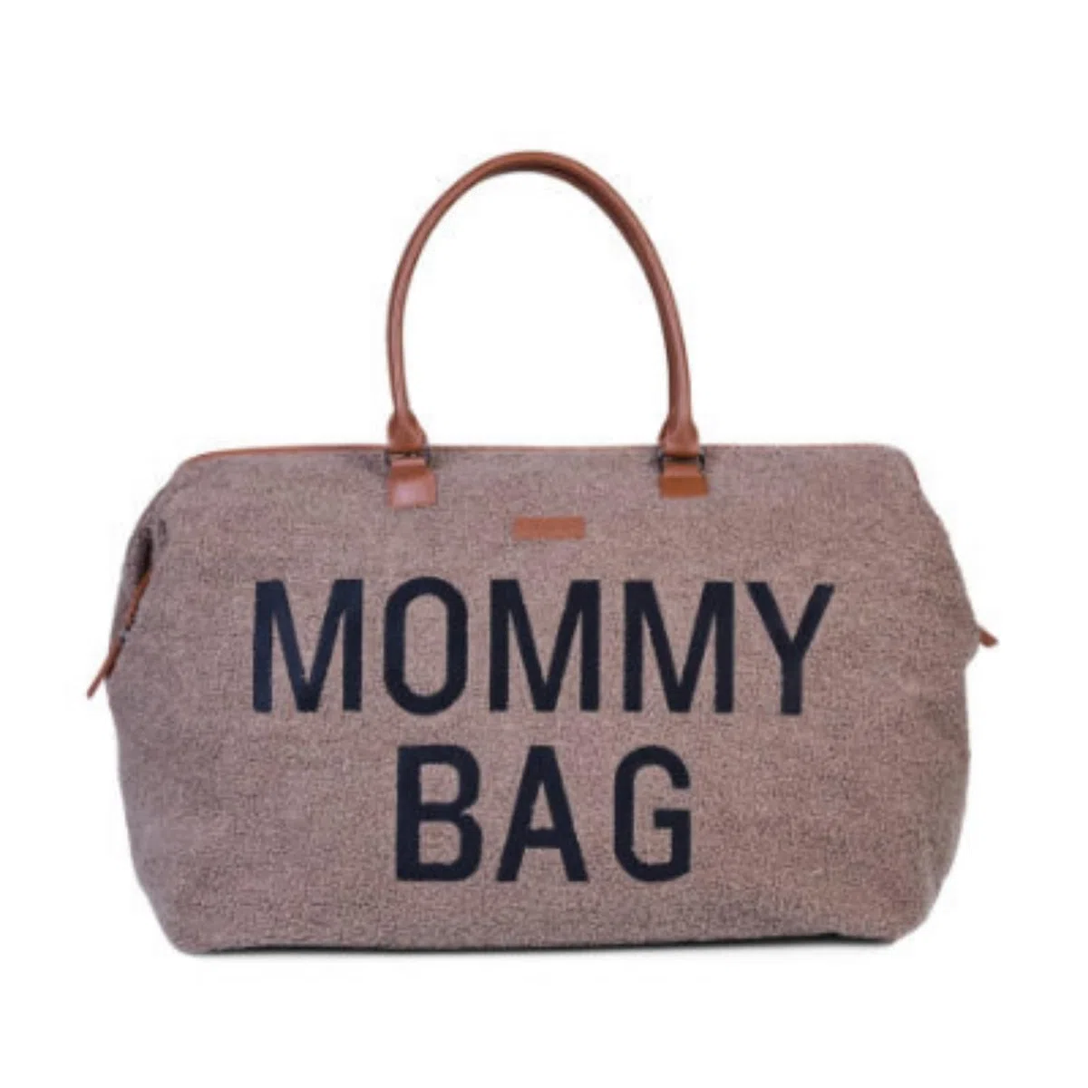 CHILDHOME Mommy Bag Sac à Langer Grande Contenance Tapis à Langer Bandoulière Ajustable Poche Isotherme Teddy Brun