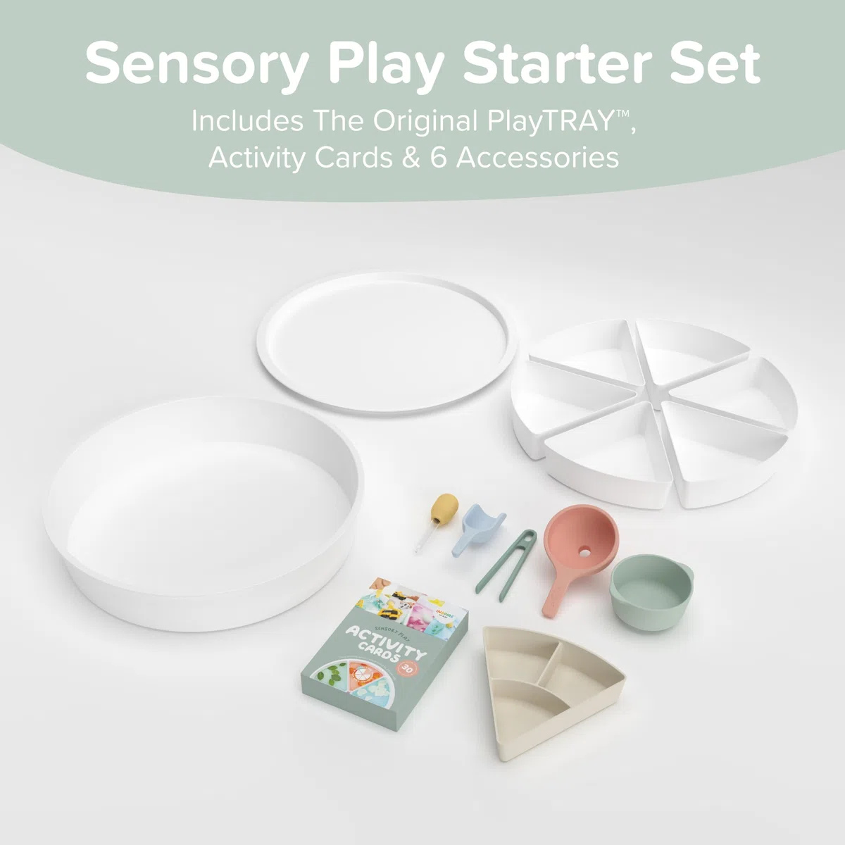 Inspire My Play Starter Bundle - Poubelle Sensorielle avec Couvercle et Inserts de Rangement Amovibles