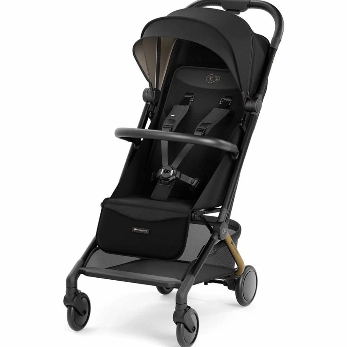 Kinderkraft PILOT 2 Poussette citadine, Poussette Légère, Système de Pliage Innovant, Petites Dimensions après Pliage, Roues avant Pivotantes, Noir