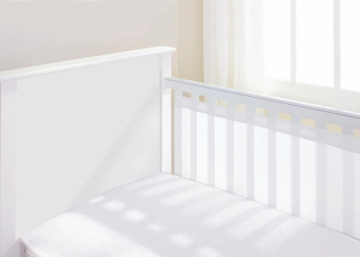 BreathableBaby circulation de l'air deux Face Berceau Doublure en maille (Blanc)