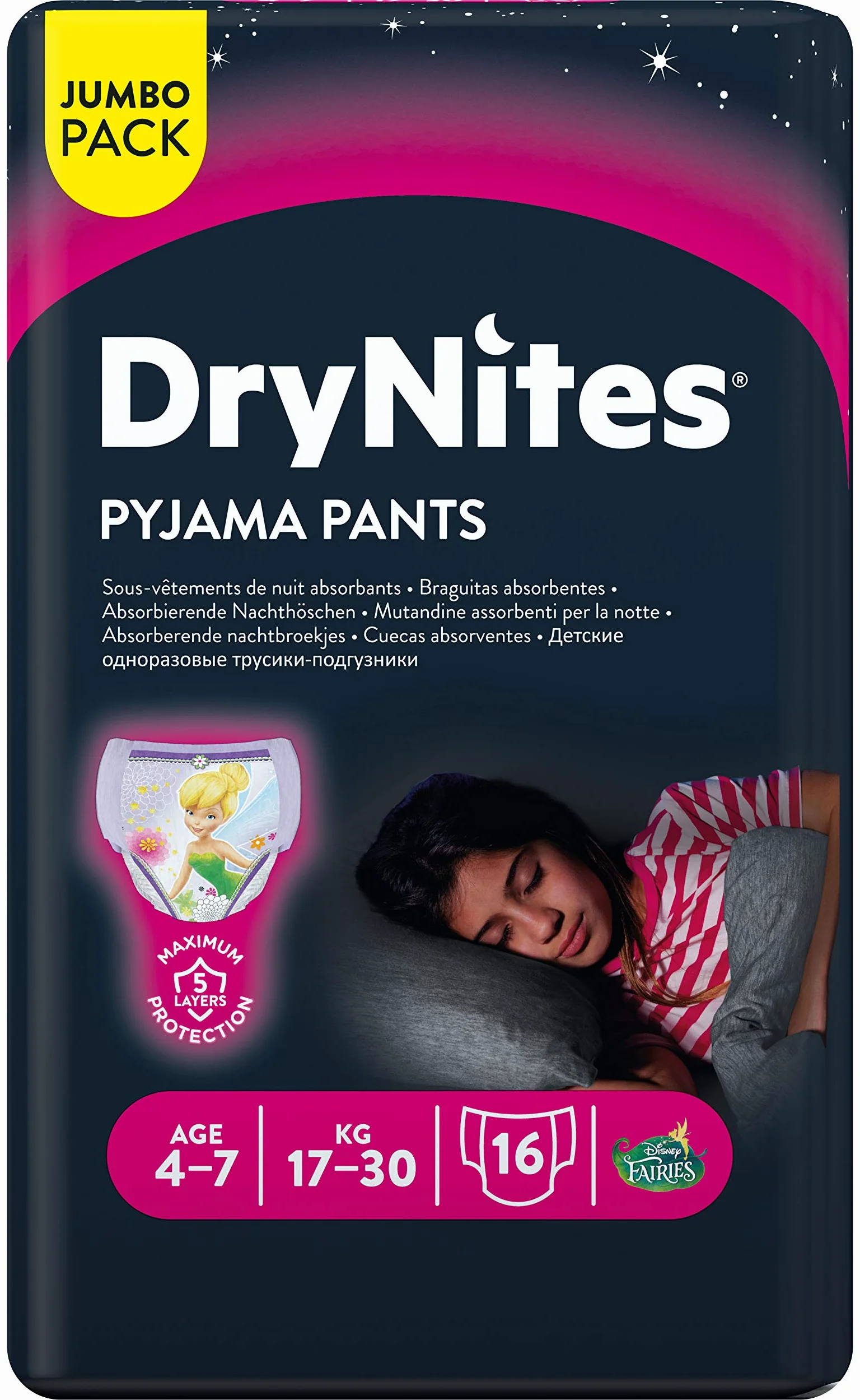 Huggies 2152091 Sous-Vêtement de Nuit 4-7 Ans - Lot de 2