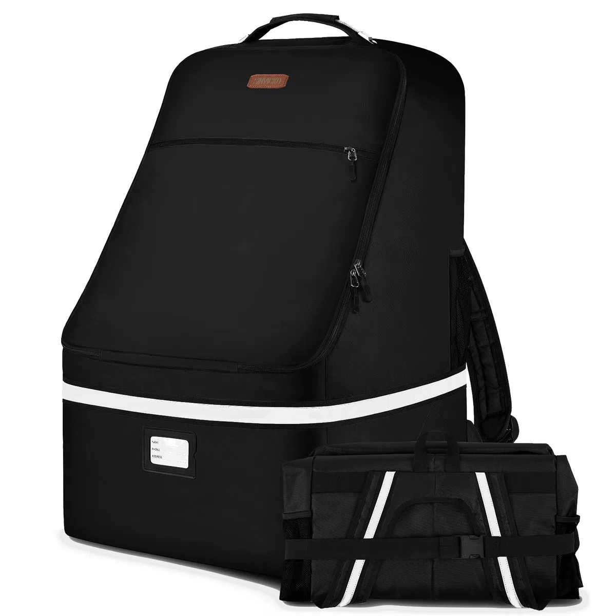 SINVICKO Sac de voyage pour siège de voiture, grand sac de transport pour siège de voiture, sac de contrôle de porte d'aéroport, sac de voyage pour siège infantile