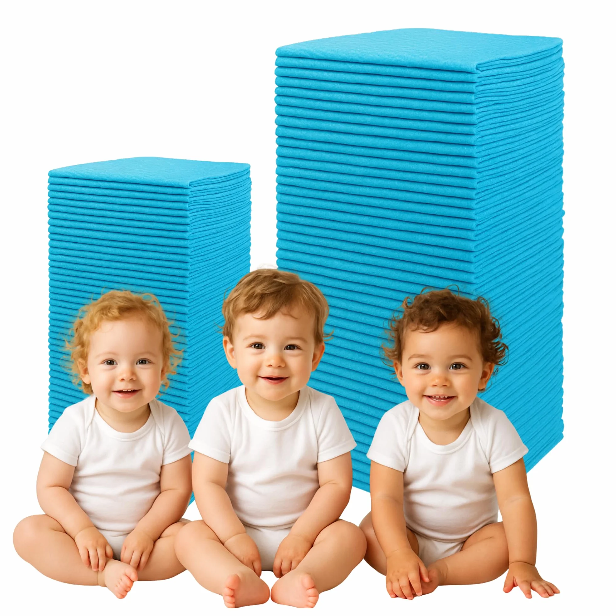 100 Pièces 45x60 cm Alèses Jetables Bébé sous-Couche Imperméable 6 Couches Ultra Absorbante Tapis à Langer Protection Lit Enfant Voyage