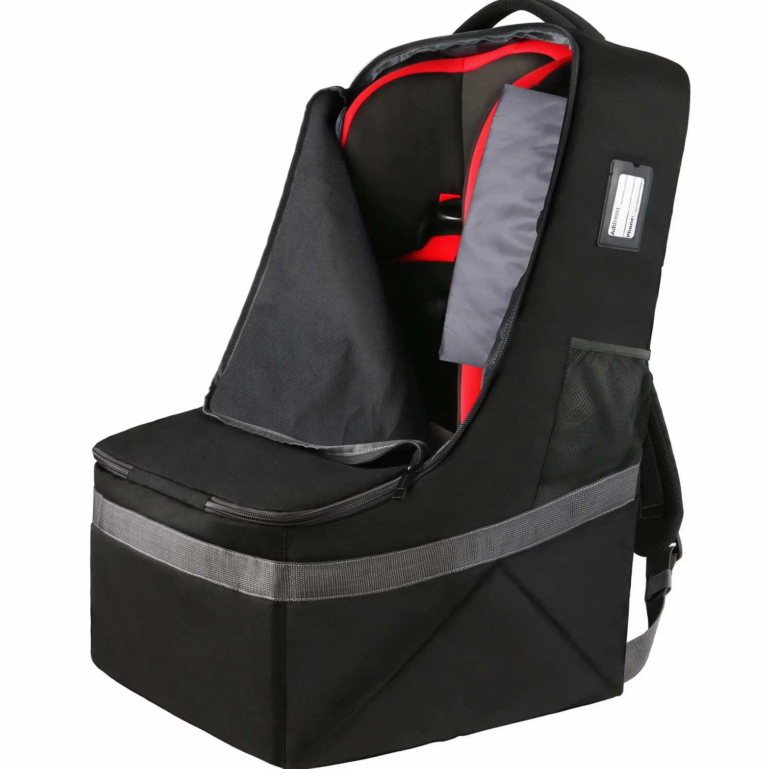 YOREPEK Housse Poussette Avion, Sac de Transport Voyage avec Bretelles pour Poussettes, Housse Sac a Dos Avion Résistante Étanche Durable pour Avion Voiture, Noir