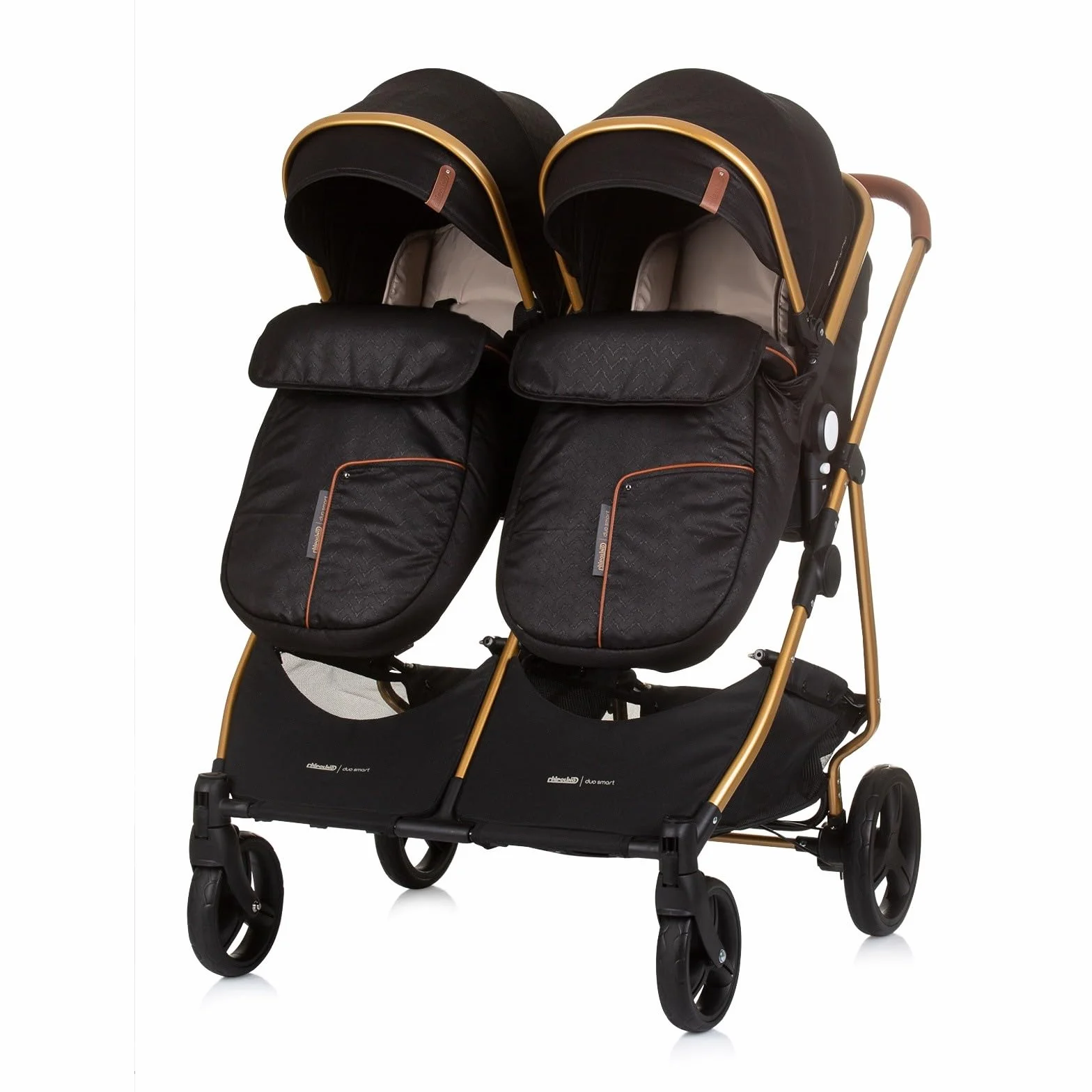 DUO SMART Poussette jumeaux ou enfants rapprochés largeur 79 cm Noir sans cosy