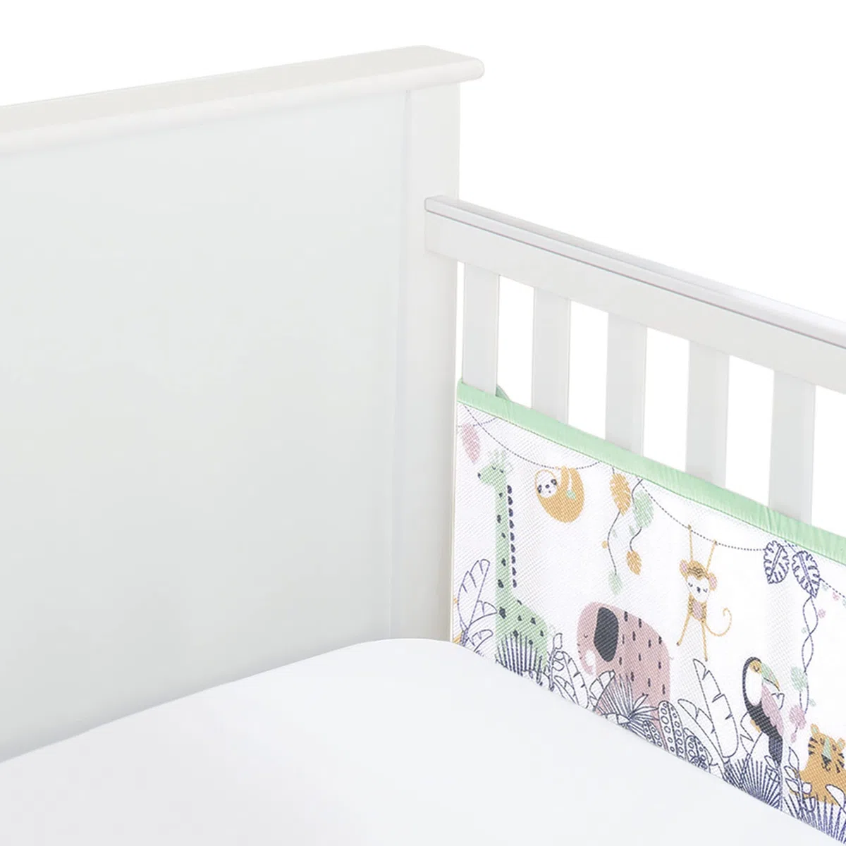 BreathableBaby, Doublure Classique en Maille Respirante de 3 mm pour berceaux avec Matelas de 120 x 60 cm ou 140 x 70 cm, forêt Tropicale, Couvre 2 côtés, Alternative Non rembourrée à Une Couche,