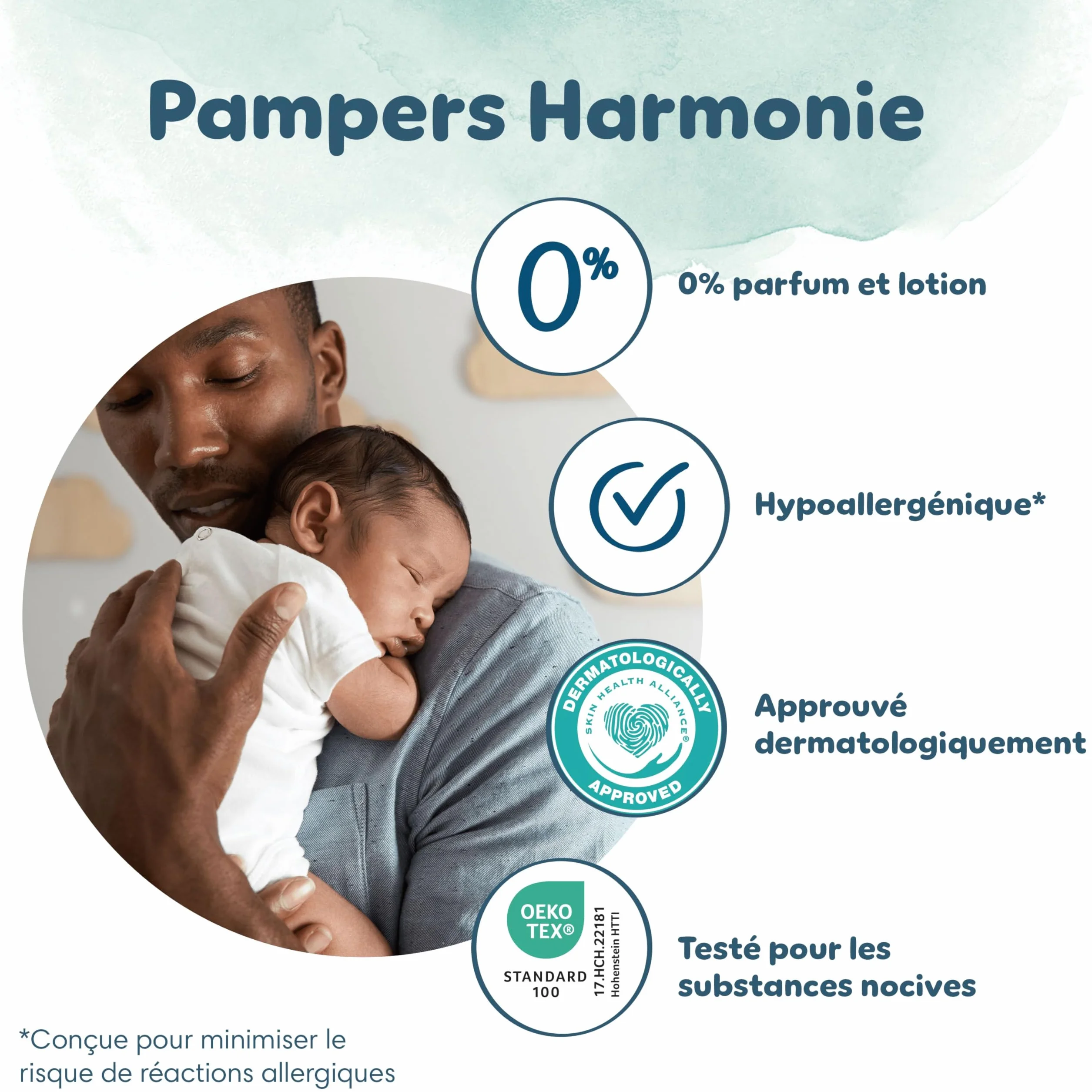 Pampers Harmonie Couches Taille 3 96 Couches 6kg-10kg Protection Douce Peau 100% Absorption