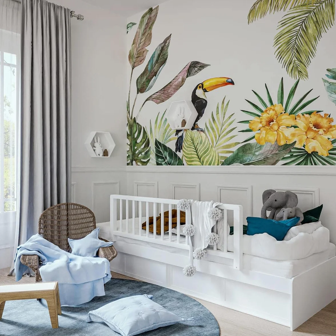 Nordlinger Pro NIDALYS Barrière de lit Bois - Blanc - 90 cm - Norme BS - 100% PEFC