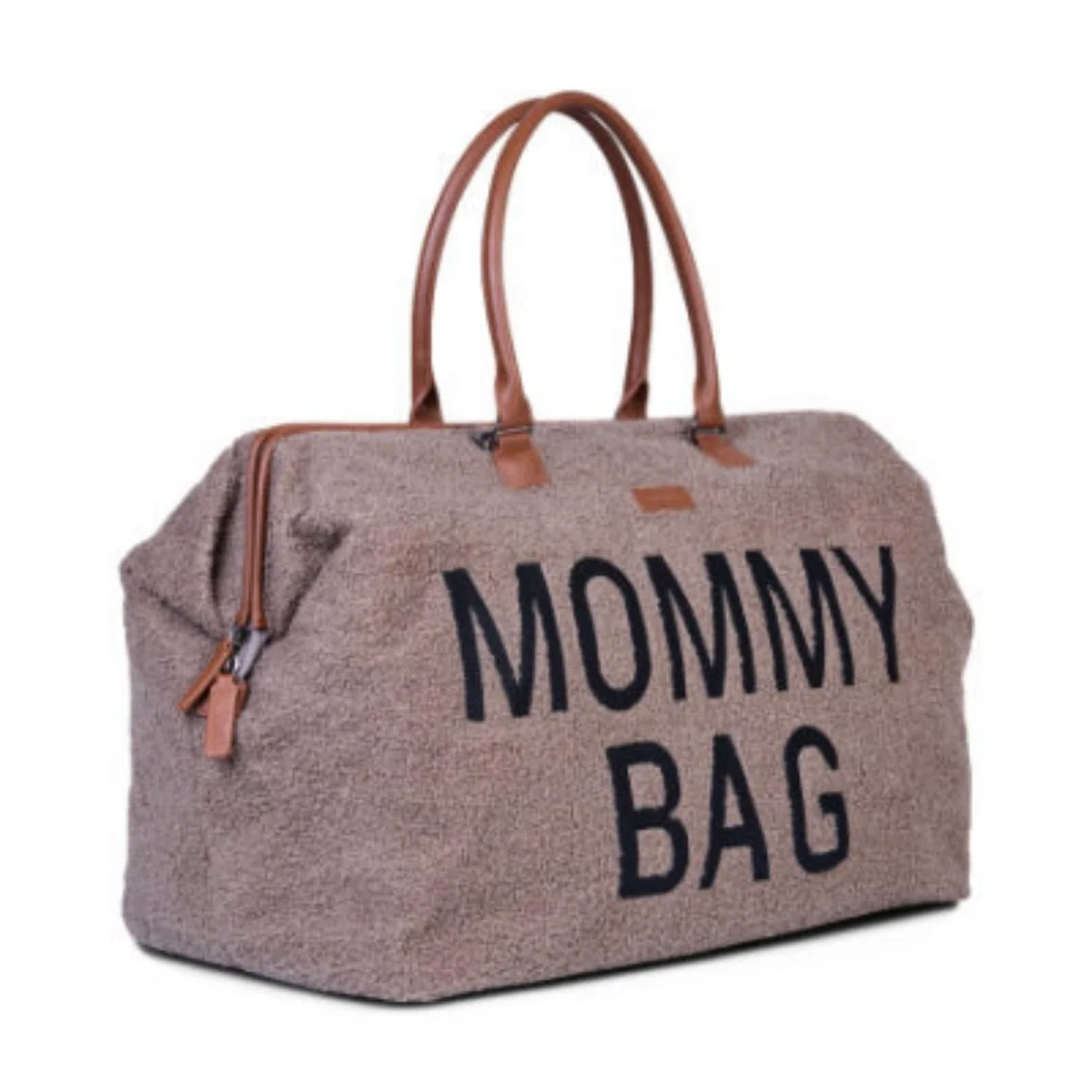 CHILDHOME Mommy Bag Sac à Langer Grande Contenance Tapis à Langer Bandoulière Ajustable Poche Isotherme Teddy Brun