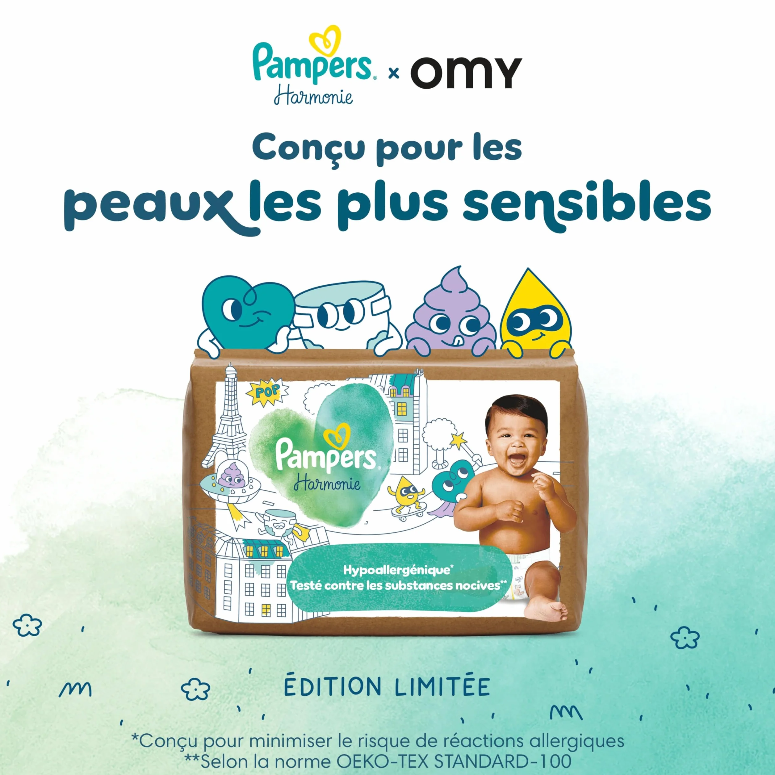Pampers Harmonie Langes Taille 3 Édition Limitée 102 Langes 6kg-10kg