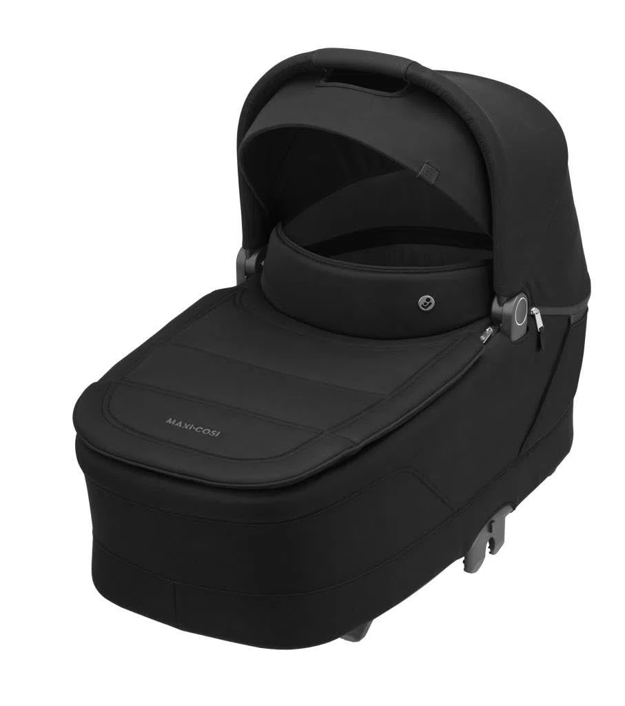 Maxi-Cosi Sense, Nacelle bébé, de la Naissance à 6 Mois (9kg), Spacieuse et Confortable, Matelas épais en Mousse à mémoire et inclinable, Compatible Poussette, Aération, Twillic Black
