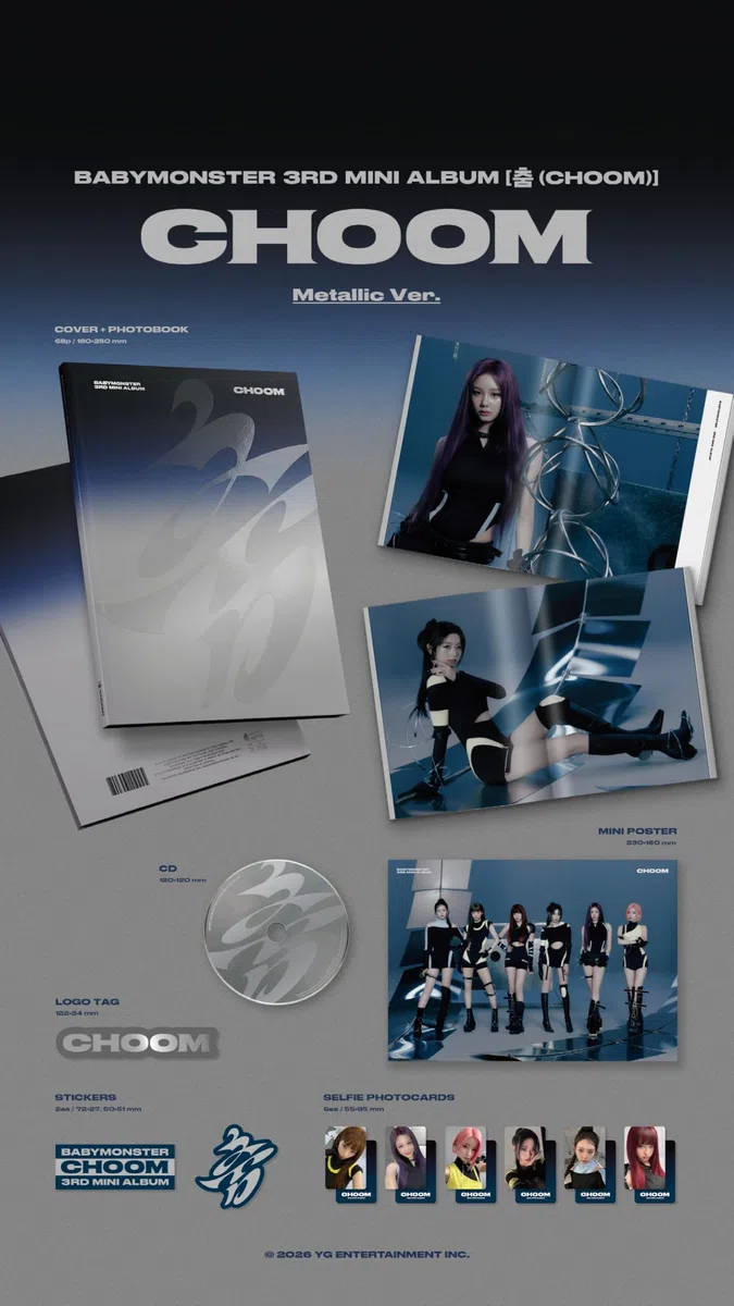 BABYMONSTER CHOOM 3ème Mini Album Lot de 2 Versions Standard + Jewel