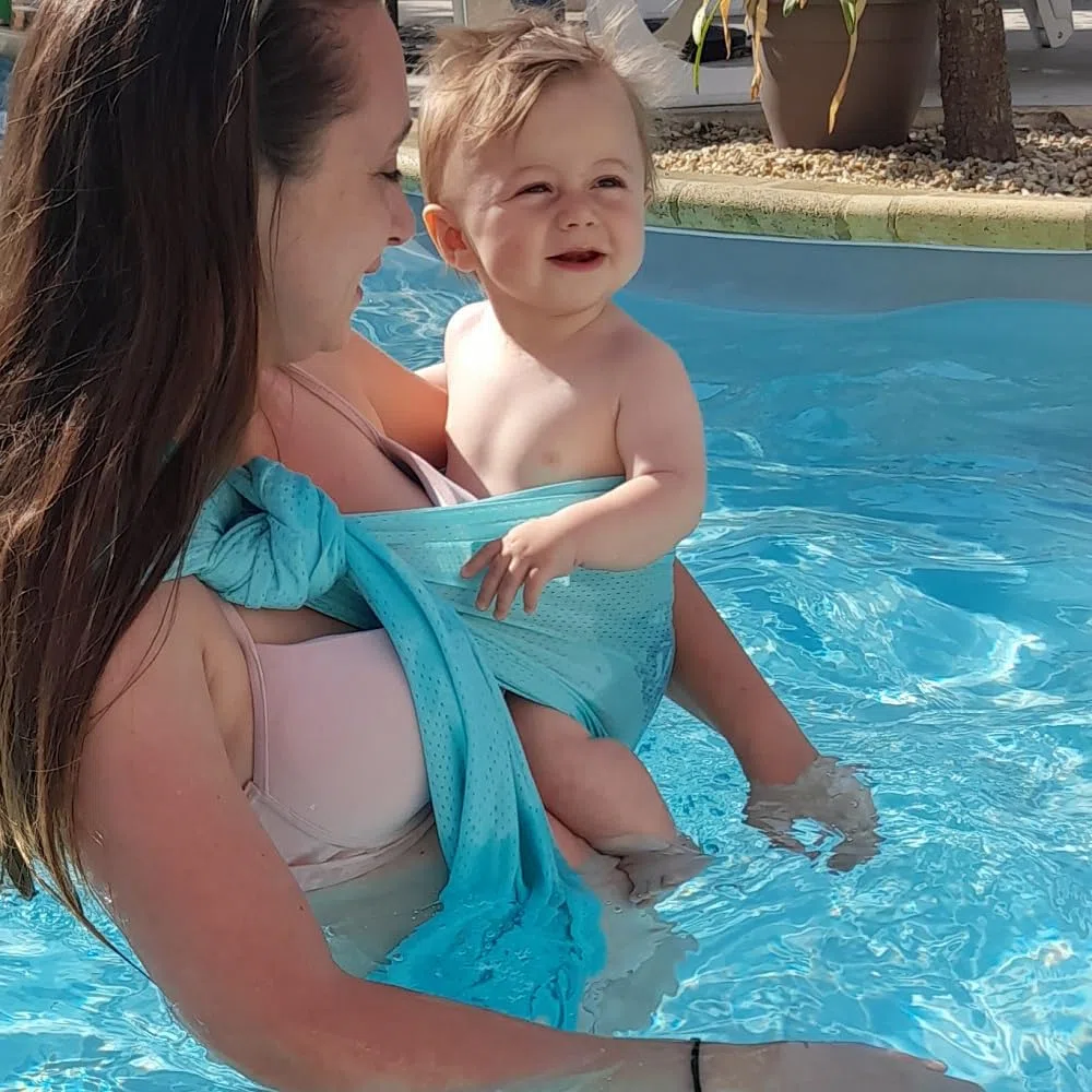 Porte-bébé d'été SUKKIRI - ring sling - MENTHOL